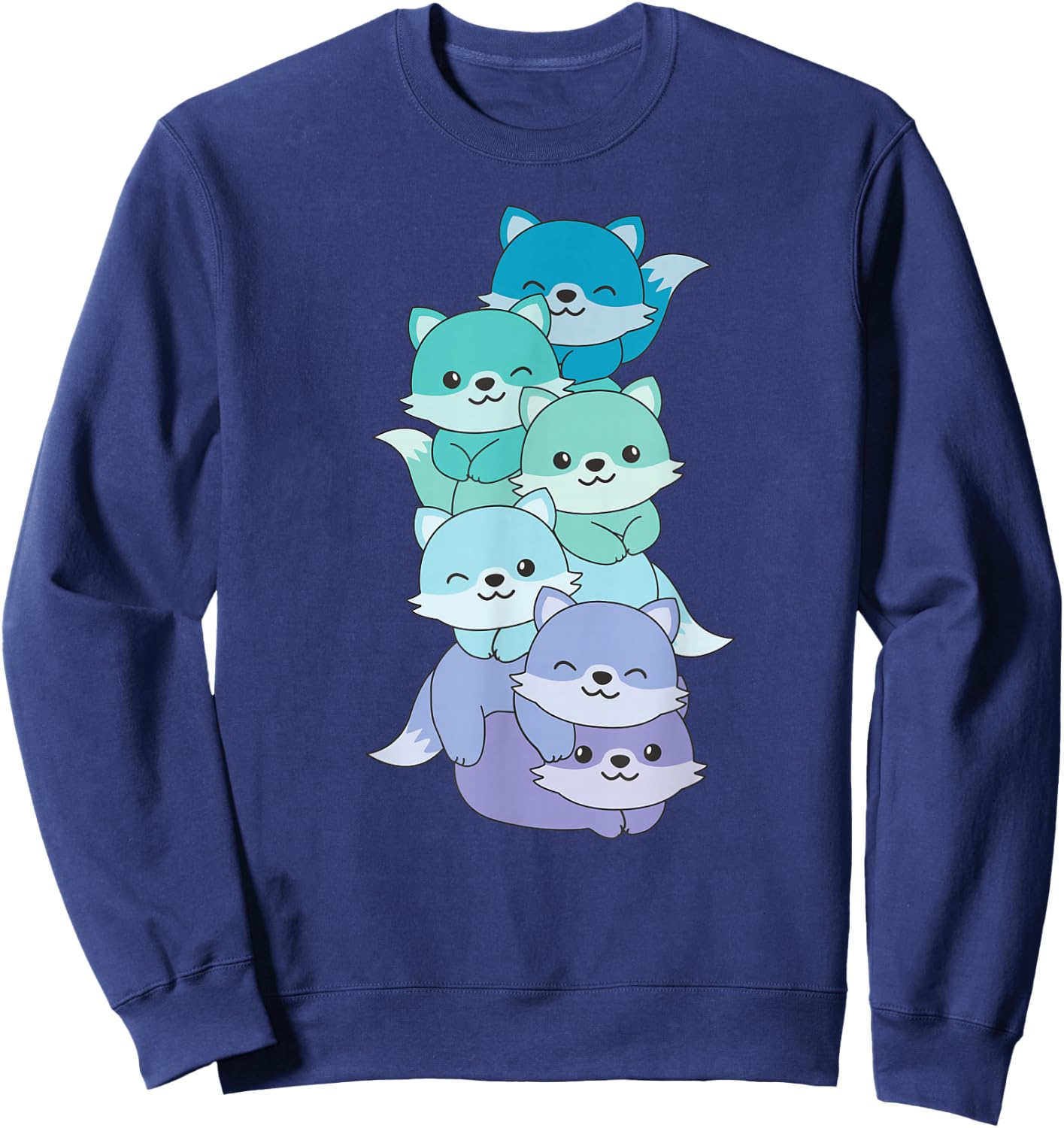 Neptunic Flag Pride Month LGBTQ Neptunic Fox Sweatshirt - Sweatshirt | Navy