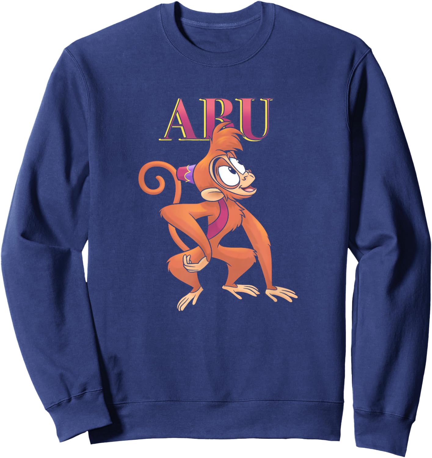 Disney Aladdin Abu Named Looking Up Profile Sweatshirt - Sweatshirt | Navy