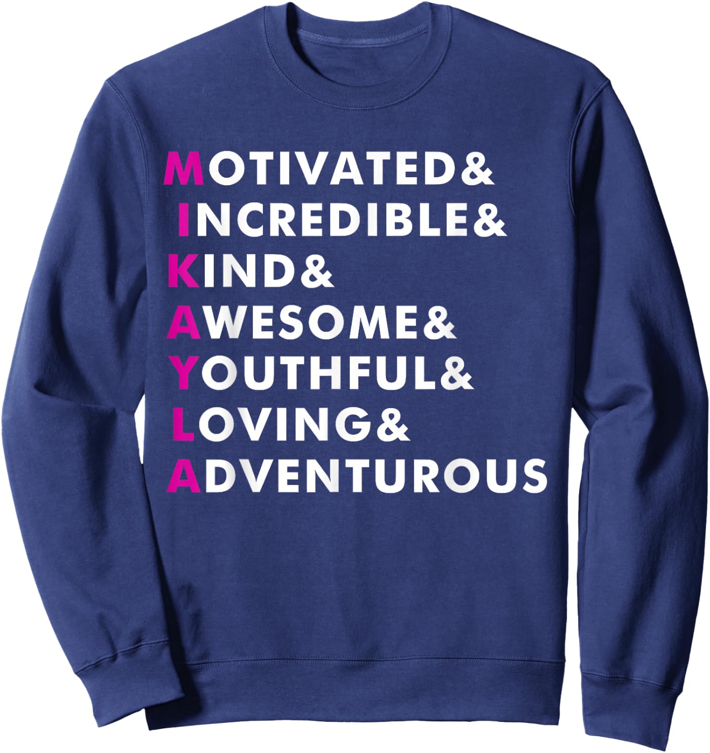 Mikayla Name Shirt Personalized Gift Sweatshirt - Sweatshirt | Navy
