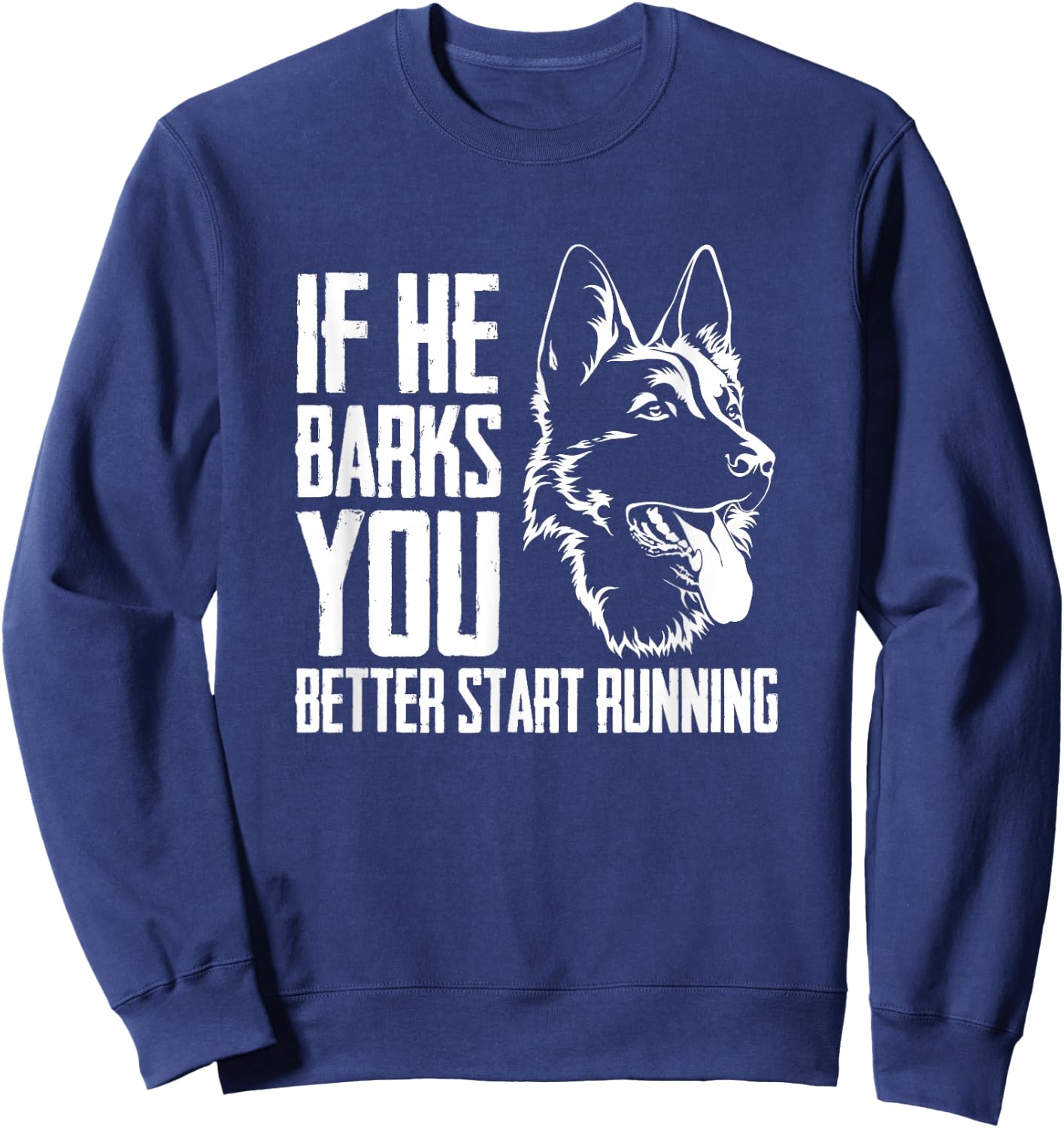 K9 Unit Thin Blue Line - German Shepherd Police Dog Sweatshirt - Sweatshirt | Navy