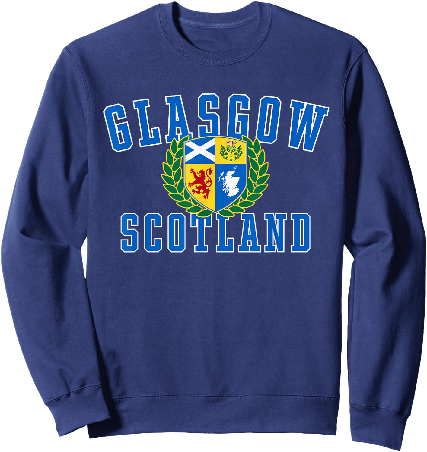 Glasgow Scotland Crest Sweatshirt - Sweatshirt | Navy