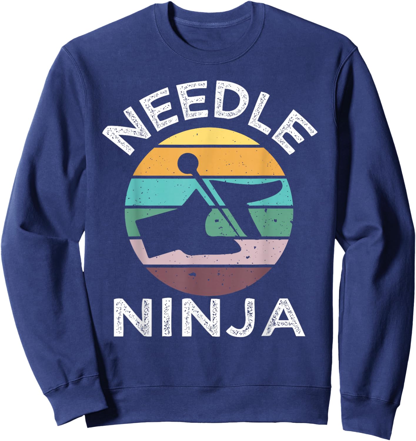Needle Ninja Acupuncture Vintage Acupuncturist Idea Sweatshirt - Sweatshirt | Navy