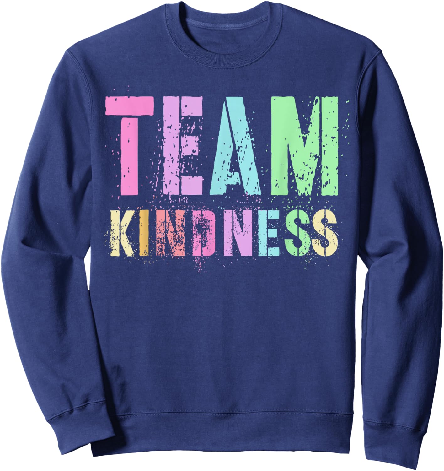 Vintage TEAM KINDNESS Teacher Buddy Unity Day SPED Be Kind Women Kids Sweatshirt - Sweatshirt | Navy