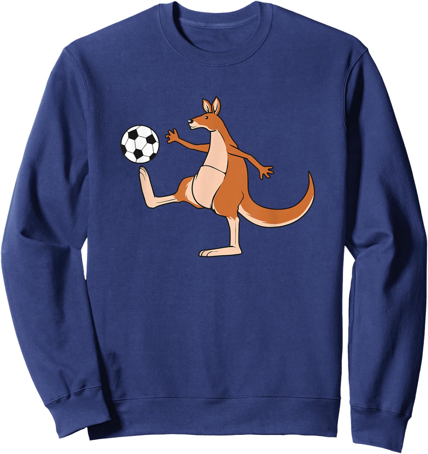 Soccer Player Kangaroo Australian Outback Sweatshirt - Sweatshirt | Navy