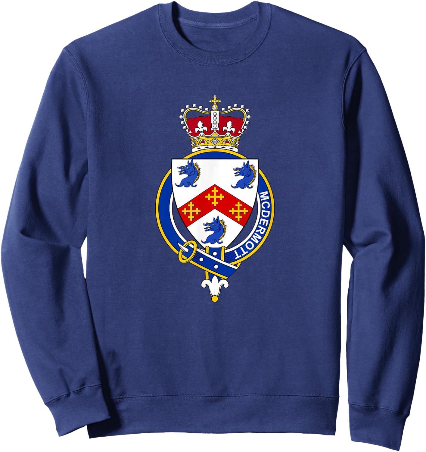 McDermott Coat of Arms - Family Crest Sweatshirt - Sweatshirt | Navy