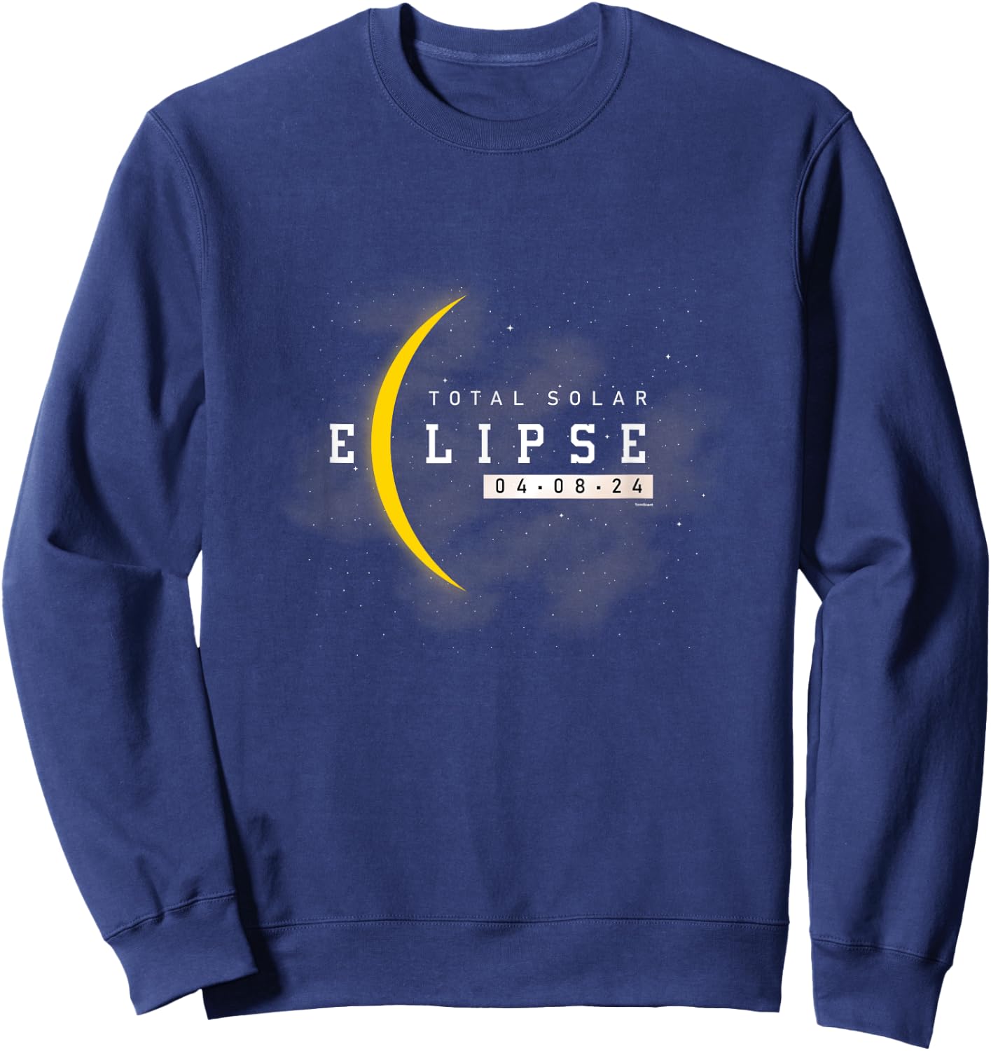 Total Solar Eclipse 2024 Moon Lover Moon Observation Sweatshirt - Sweatshirt | Navy