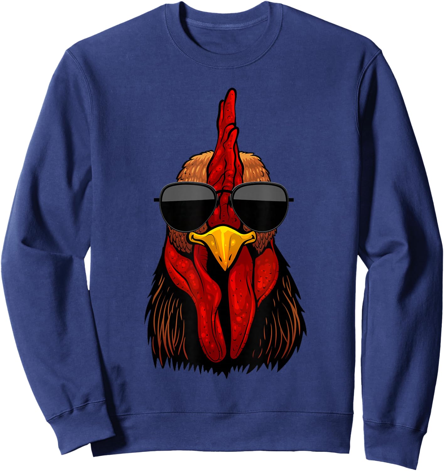 Cool Rooster Design Women Kids Chicken Rooster Lover Sweatshirt - Sweatshirt | Navy