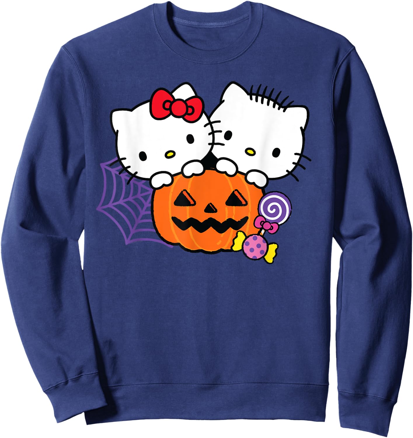 Hello Kitty Dear Daniel Perfect Pair Halloween Sweatshirt - Sweatshirt | Navy