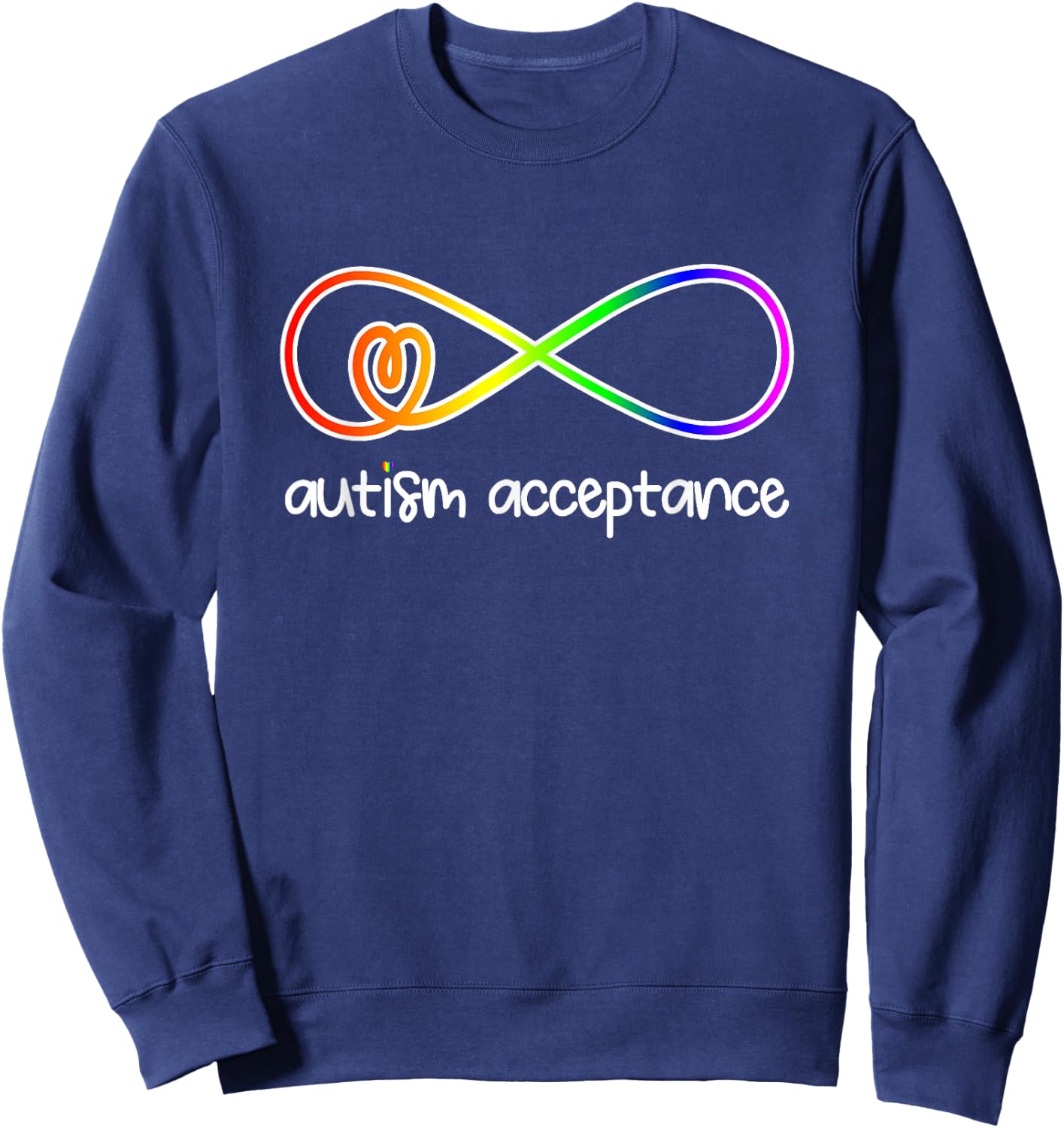 Wear Red Instead Autism-Acceptance In April Sweatshirt - Sweatshirt | Navy
