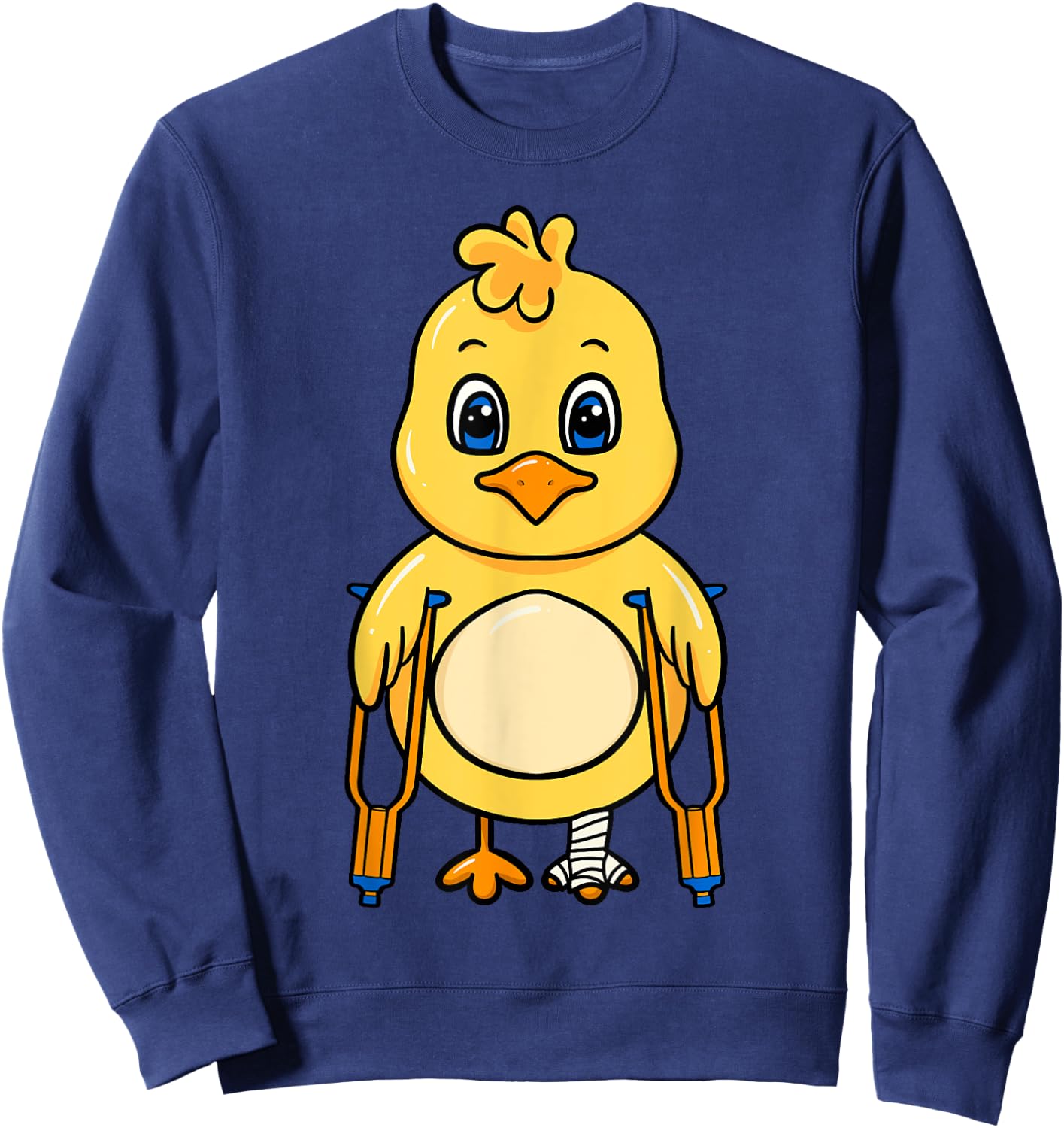 Chicken Broken Bones Foot Leg Injury Recovery Rehab Gift Sweatshirt - Sweatshirt | Navy