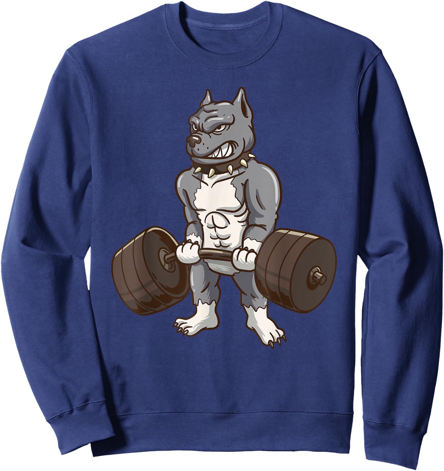 Pitbull Powerlifting Weight Lifting Dog Lovers Gift Sweatshirt - Sweatshirt | Navy