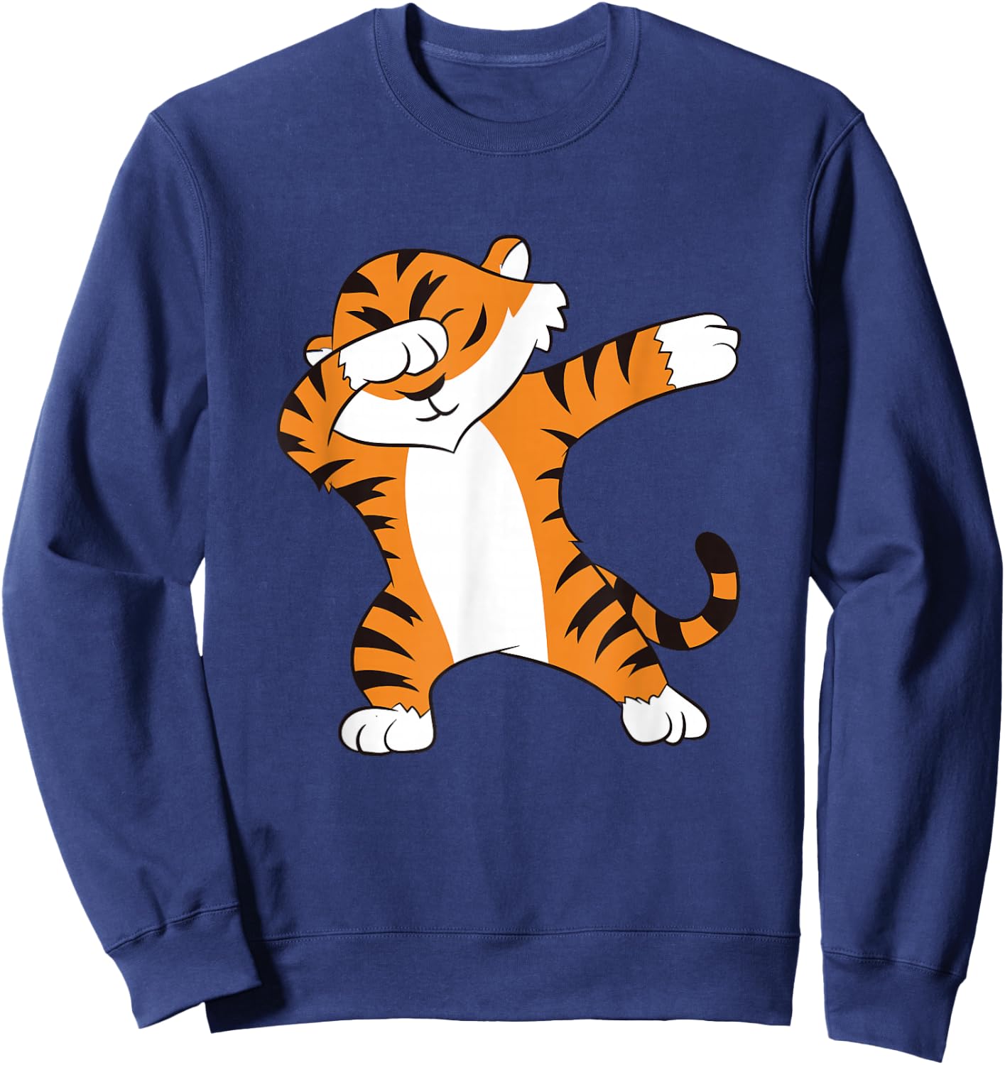 Tiger Dabbing Cute Tiger Sweatshirt - Sweatshirt | Navy