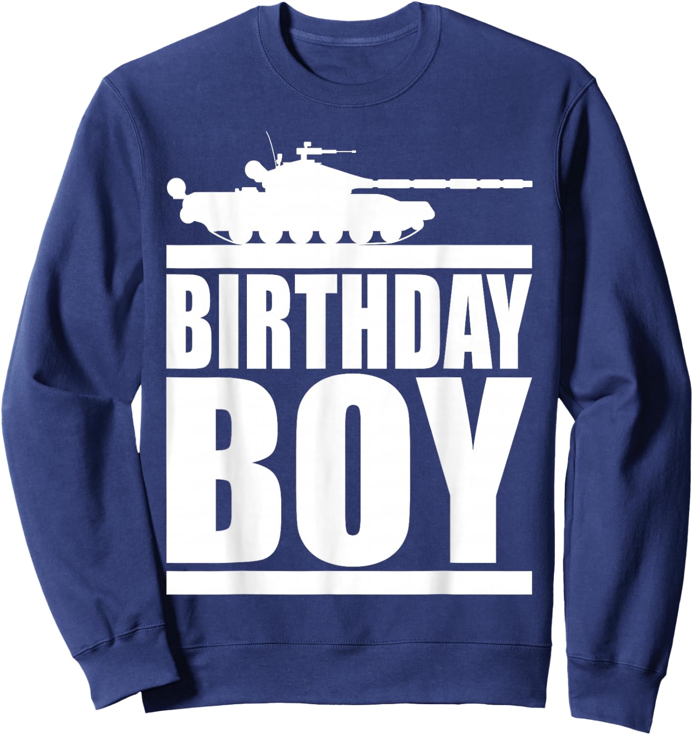 Army Party Birthday Boy Shirt Kids Military Tank Boys Sweatshirt - Sweatshirt | Navy