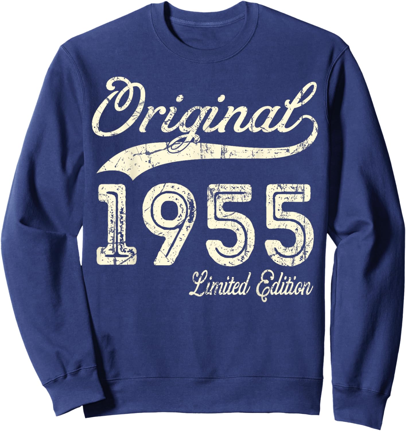 70th Birthday Men Women Vintage 1955 Original Parts Sweatshirt - Sweatshirt | Navy