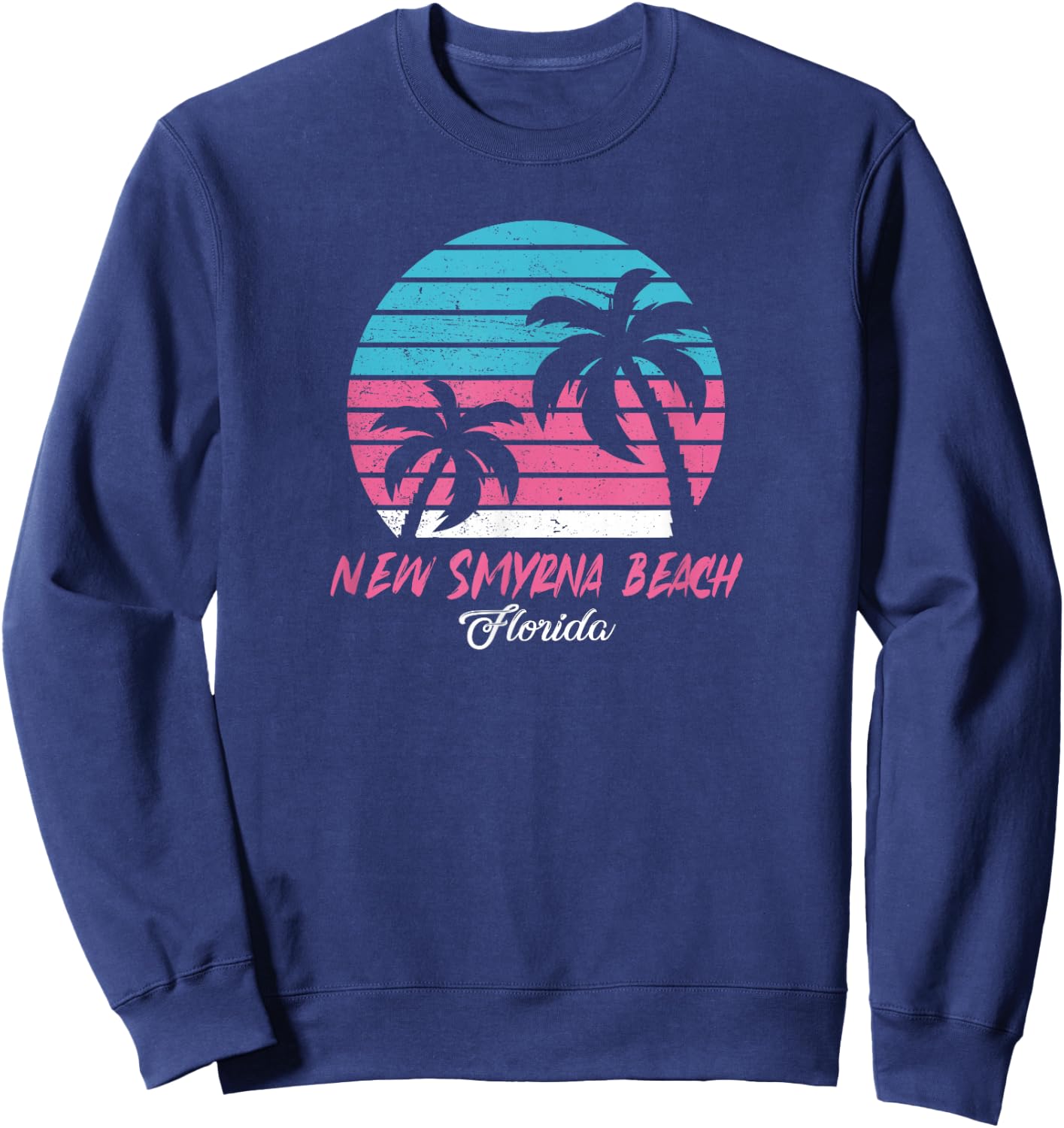 New Smyrna Beach Souvenir - Florida Reminder Men Women Sweatshirt - Sweatshirt | Navy