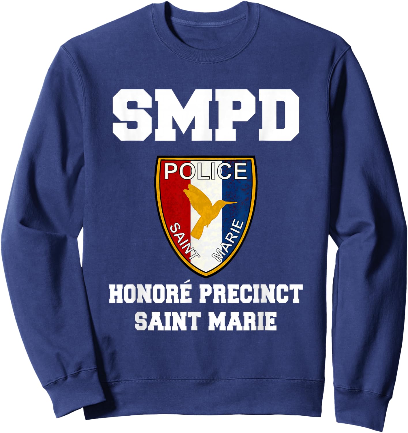 Death Paradise Saint Marie Police Badge Sweatshirt - Sweatshirt | Navy