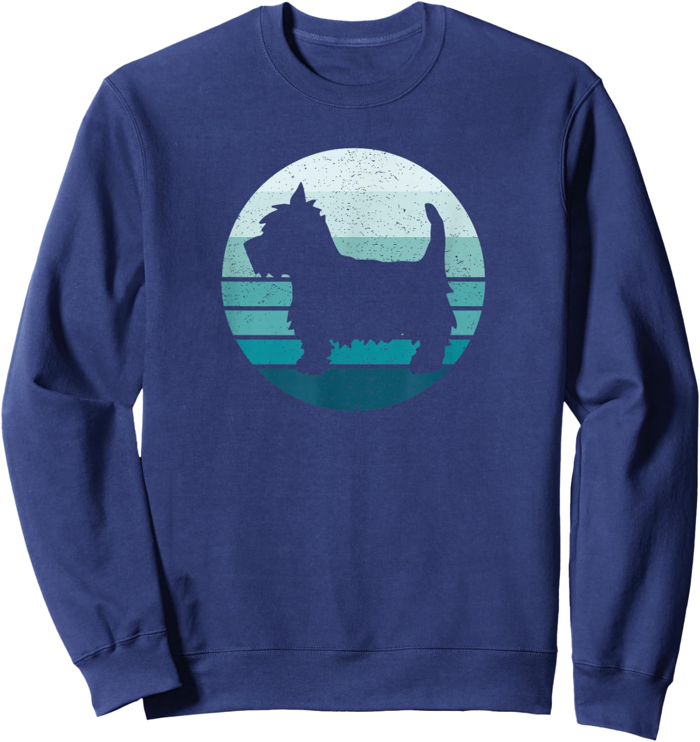 West Highland Terrier, Westie Dog, Vintage Sweatshirt - Sweatshirt | Navy