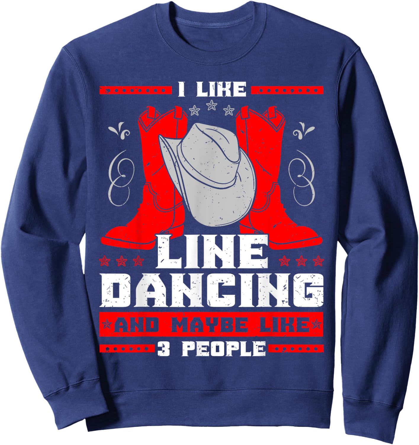 Line Dancing Choreographed Dancer Group Dance Teacher Gift Men Women Kids Sweatshirt - Sweatshirt | Navy