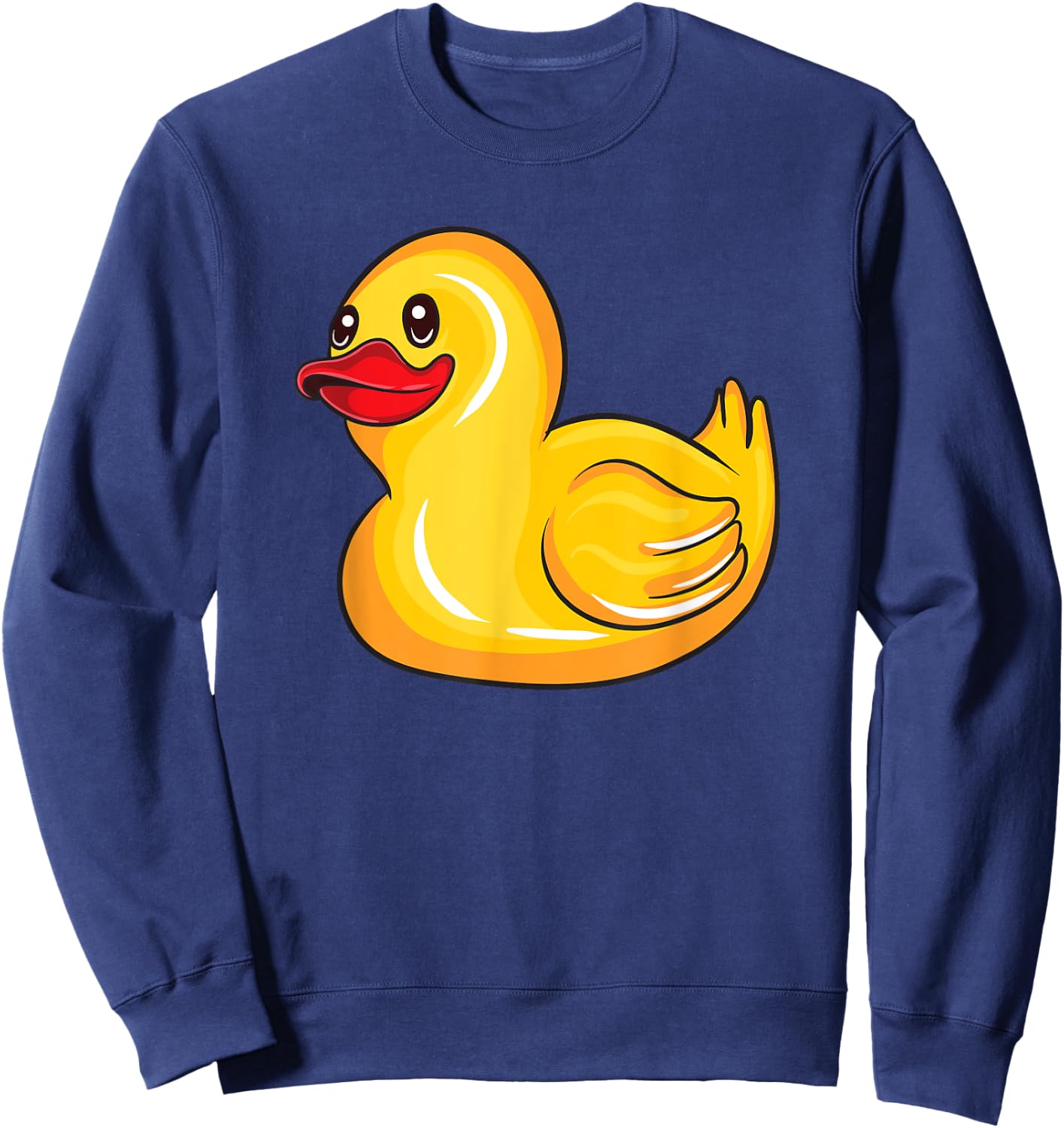 Cute Rubber Duck Gift Toddlers Men Women Funny Duckling Sweatshirt - Sweatshirt | Navy