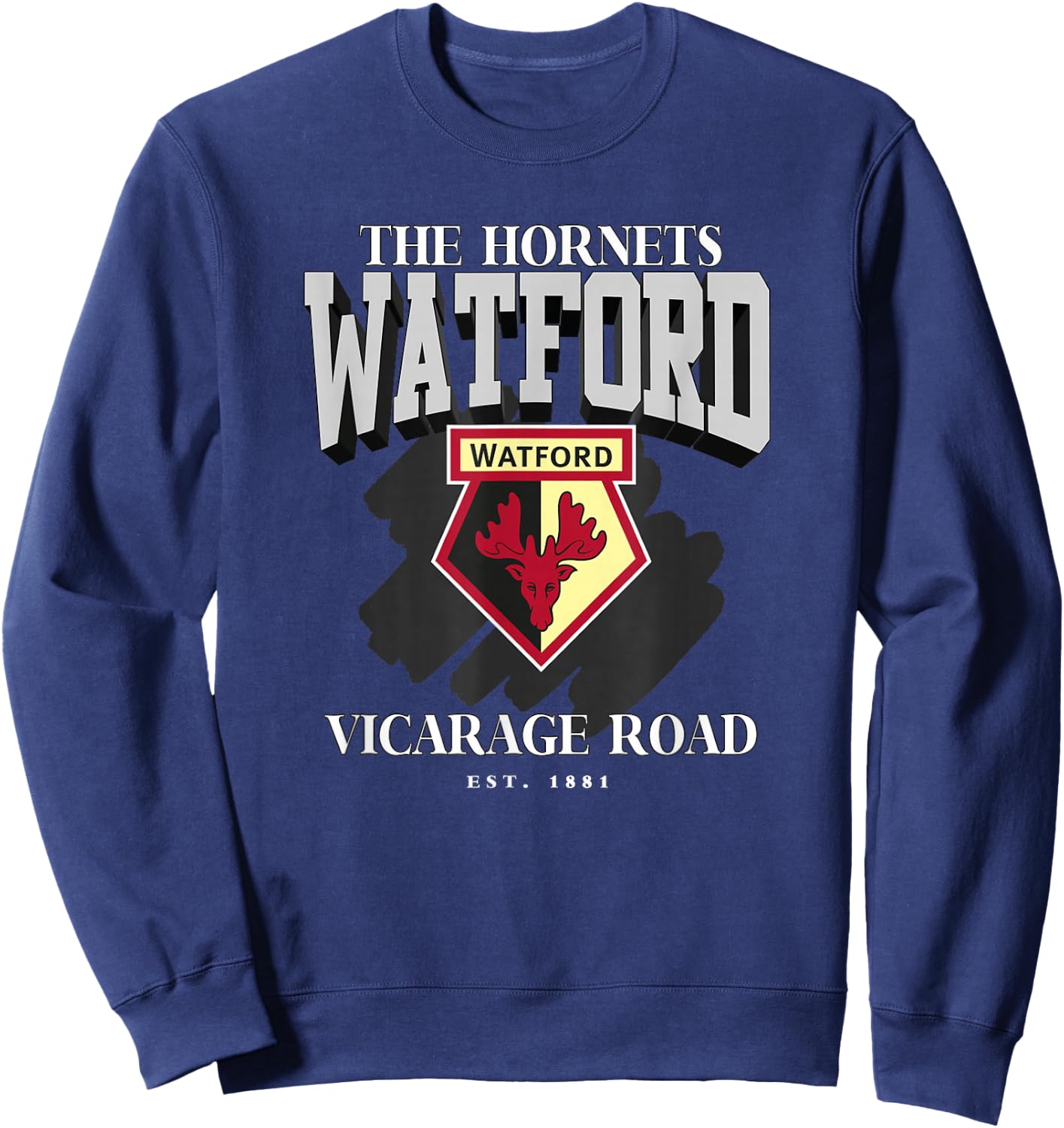 Watford FC The Hornets Vicarage Road Est. 1881 Sweatshirt - Sweatshirt | Navy