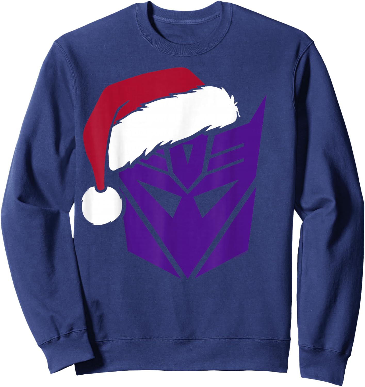 Transformers Christmas Decepticons Santa Hat Logo Sweatshirt - Sweatshirt | Navy