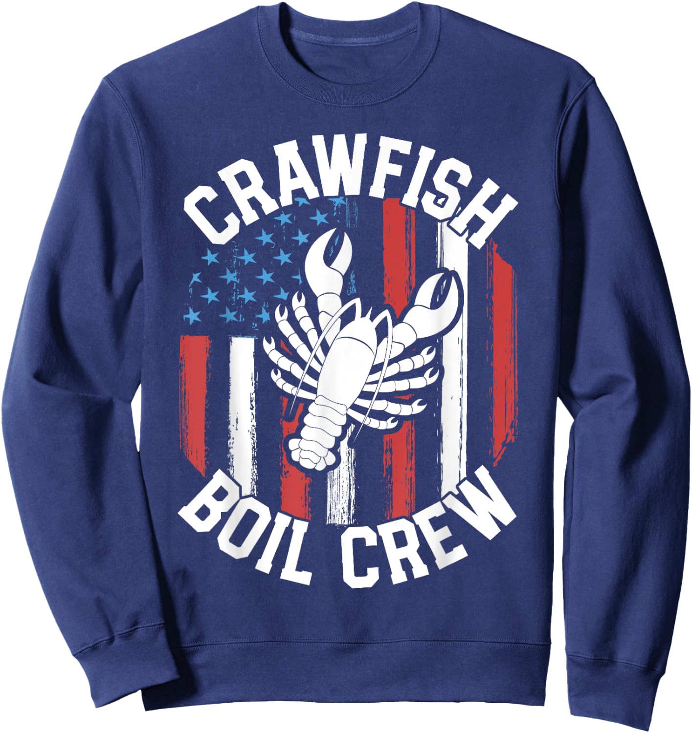 Crawfish Boil Crew Funny Cajun Shirts Mardi Gras Sweatshirt - Sweatshirt | Navy