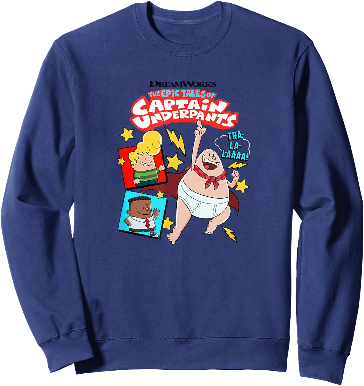 Captain Underpants TRA-LA-LAAAA! Sweatshirt - Sweatshirt | Navy