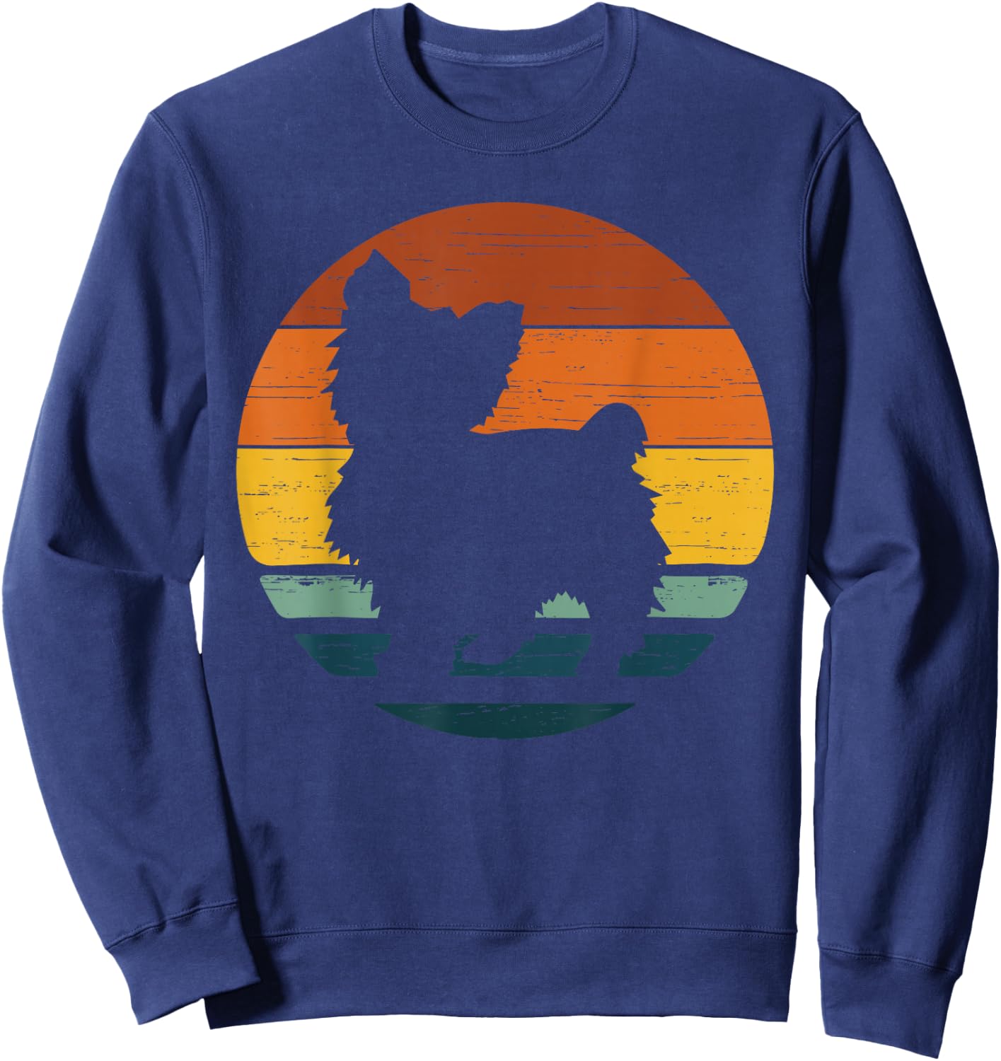 Chorkie Vintage Retro Mom Dad Dog Gift Sweatshirt - Sweatshirt | Navy
