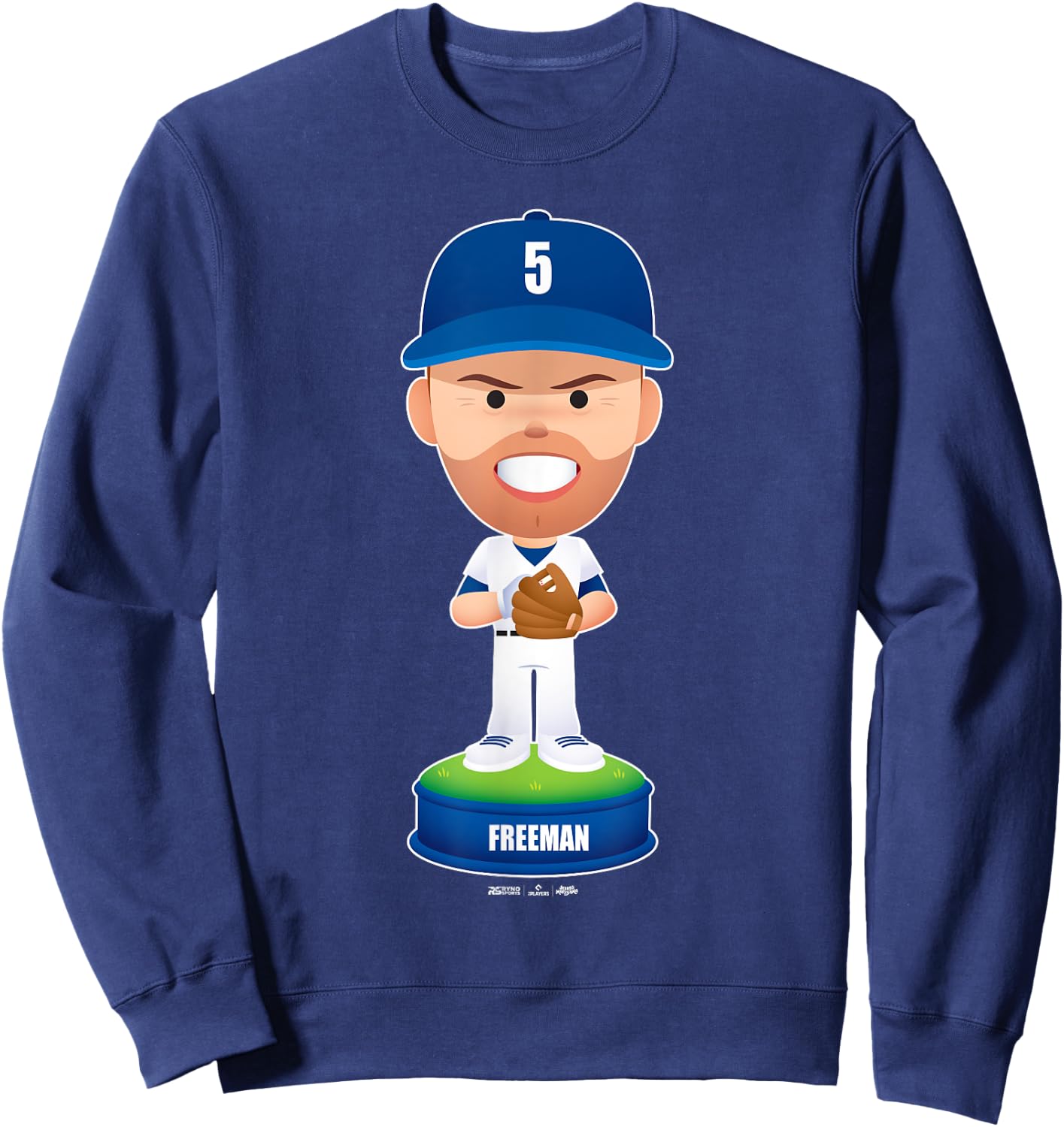 Freddie Freeman Los Angeles Baseball Bobblehead MLBPA Sweatshirt - Sweatshirt | Navy