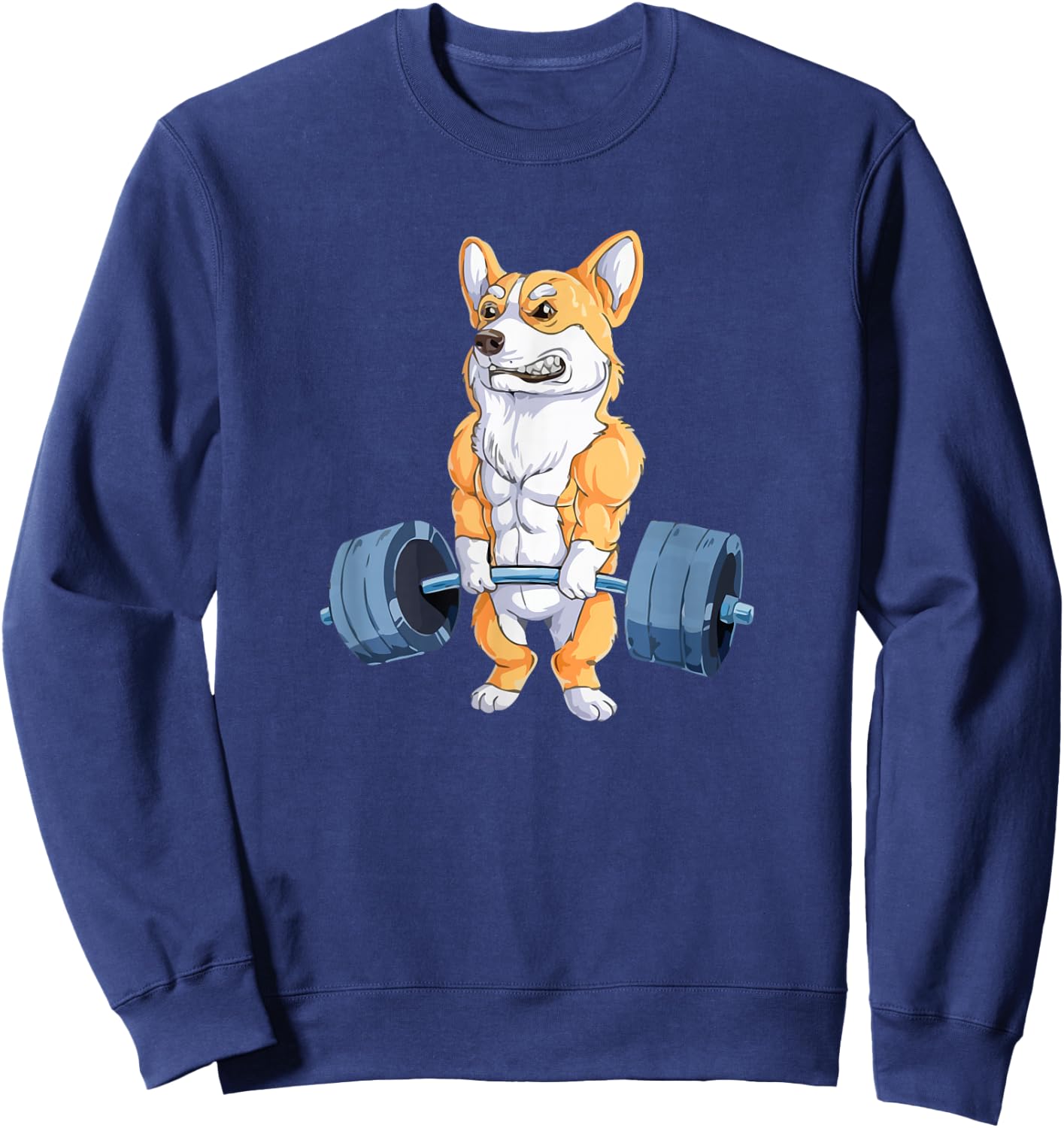 Buff Power Lifting Corgi Bodybuilder. Sweatshirt - Sweatshirt | Navy