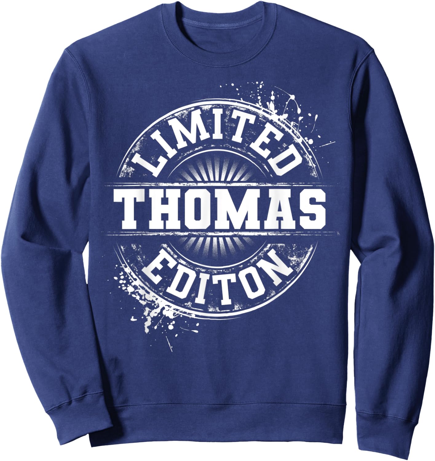 THOMAS Funny Surname Family Tree Birthday Reunion Gift Sweatshirt - Sweatshirt | Navy
