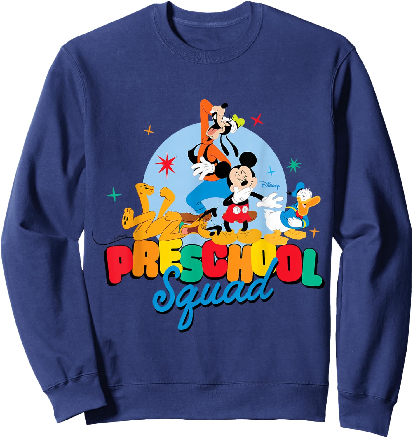 Mickey & Friends - Preschool Squad Mickey Goofy Donald Pluto Sweatshirt - Sweatshirt | Navy