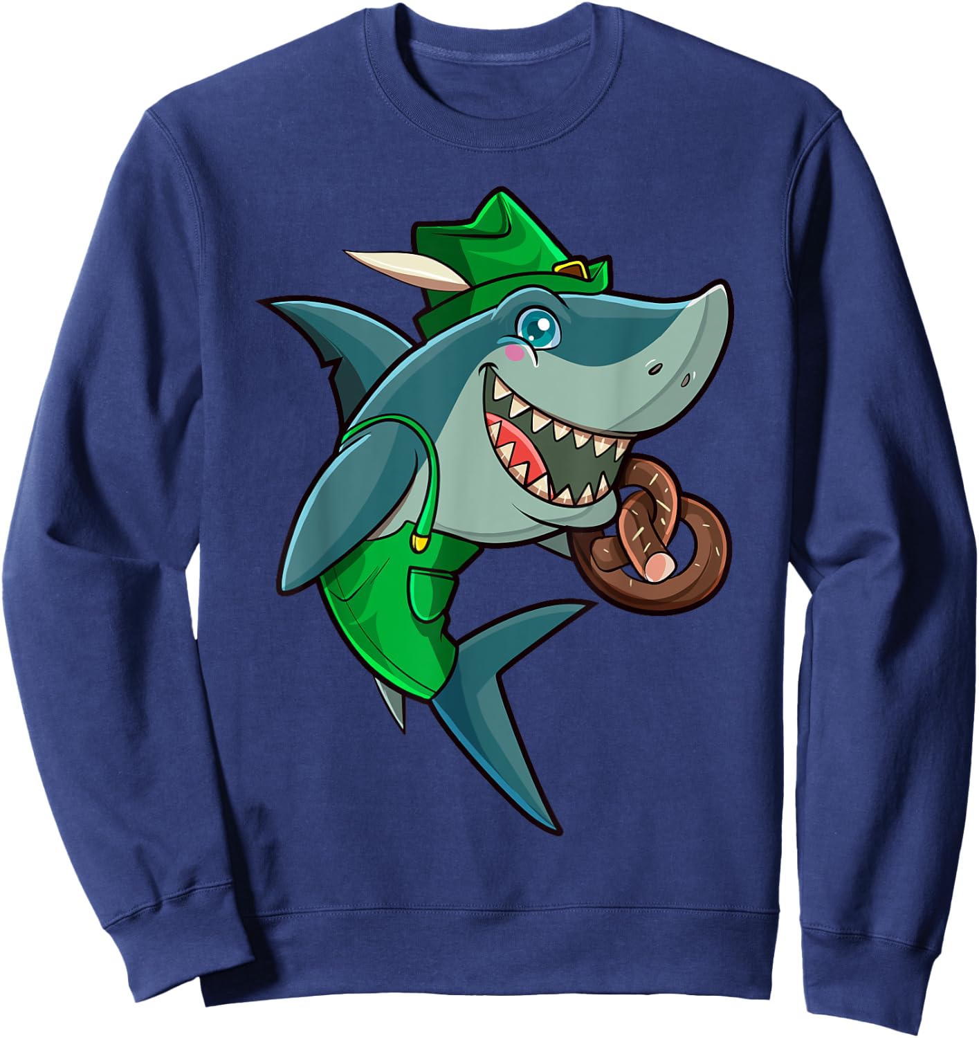 Oktoberfest German Funny Octoberfest Shark Men Boys Kids Sweatshirt - Sweatshirt | Navy