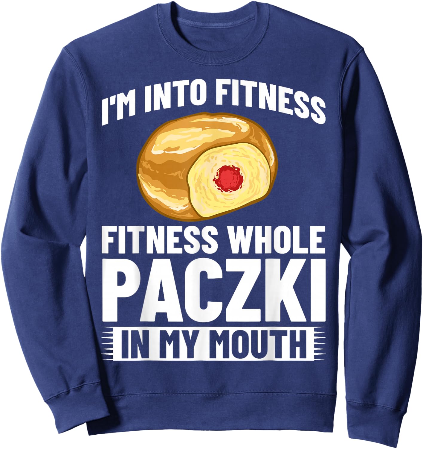 Paczki Polish Donut Poland Dessert Sweatshirt - Sweatshirt | Navy