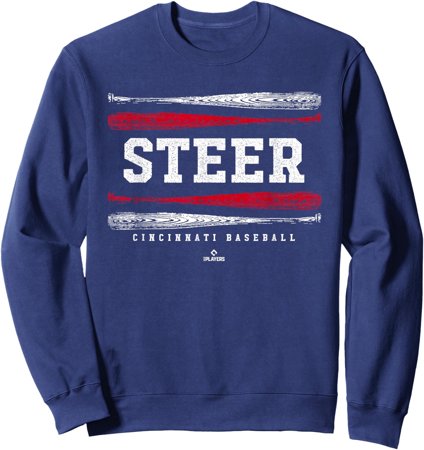 Vintage Baseball Bat Gameday Spencer Steer Cincinnati MLBPA Sweatshirt - Sweatshirt | Navy