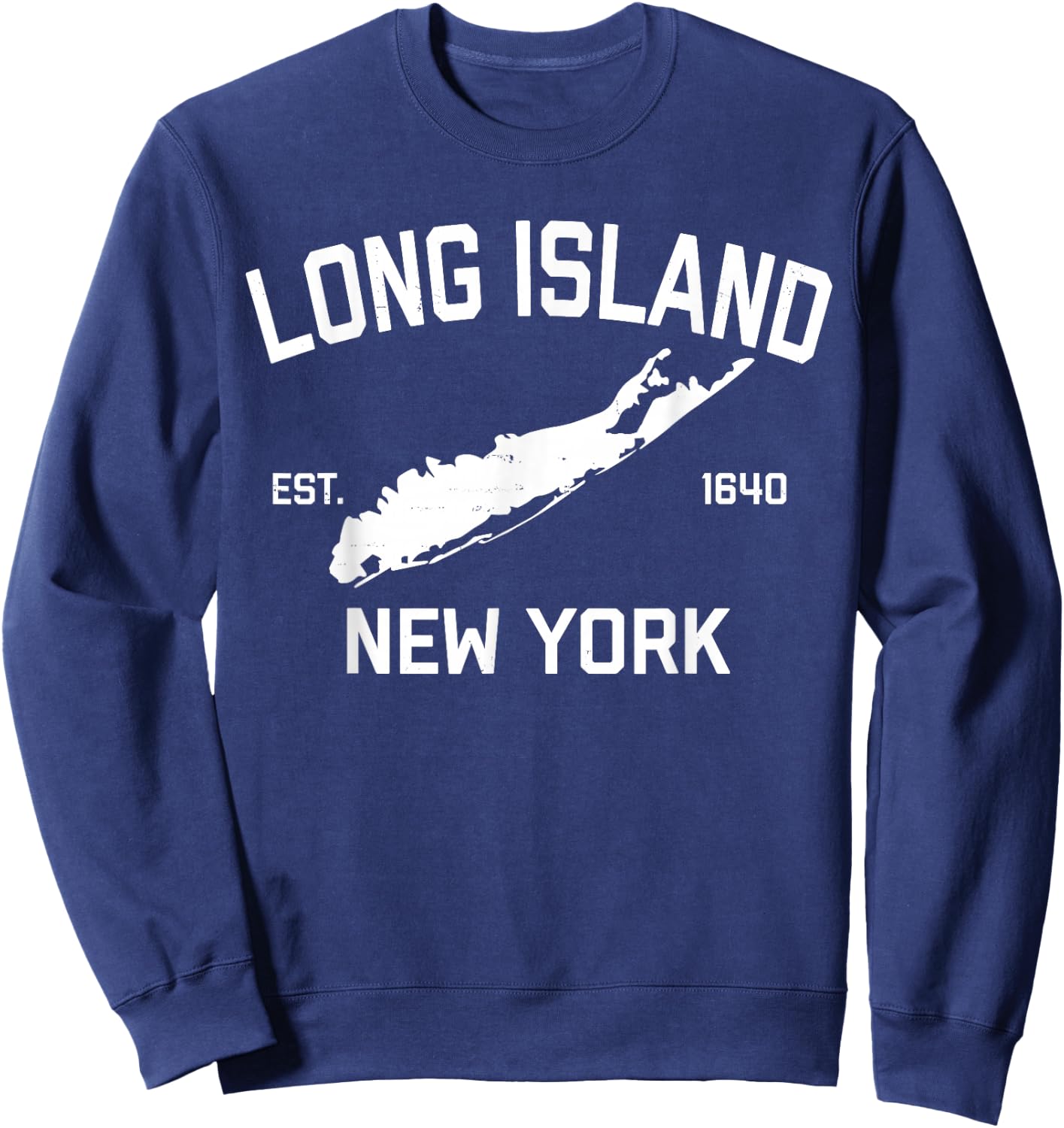 Long Island NY Souvenir Native Long Islander Map NYC Sweatshirt - Sweatshirt | Navy