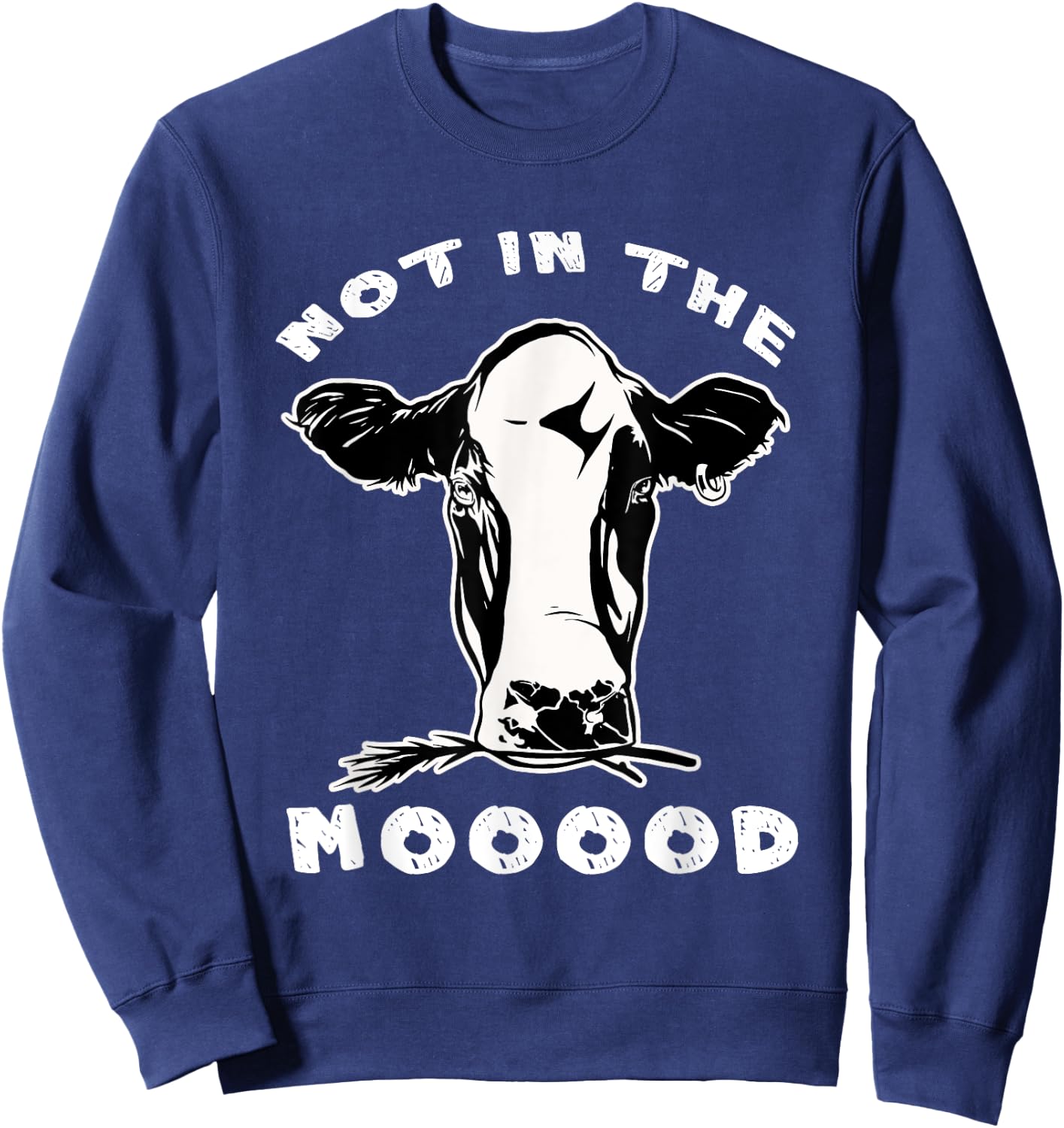 Not In The Mood Cow Sweatshirt - Sweatshirt | Navy