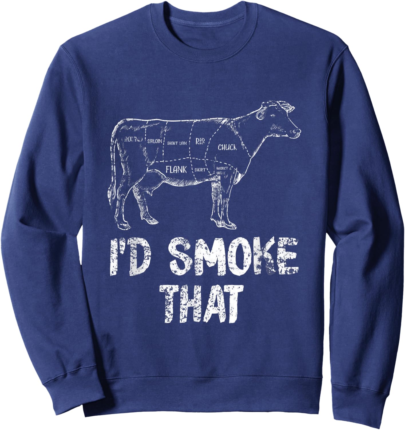 Id Smoke That BBQ Sweatshirt - Sweatshirt | Navy