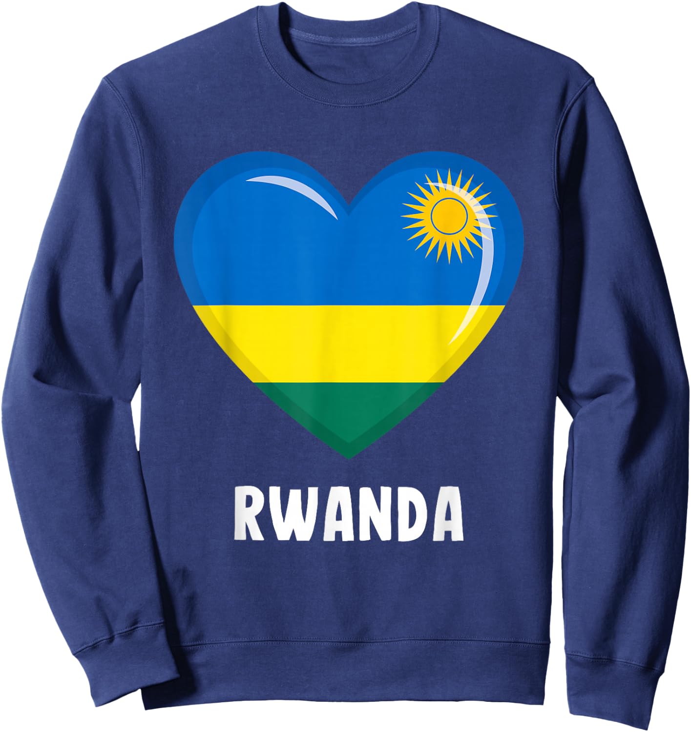Rwanda flag jersey, Rwanda Sweatshirt - Sweatshirt | Navy