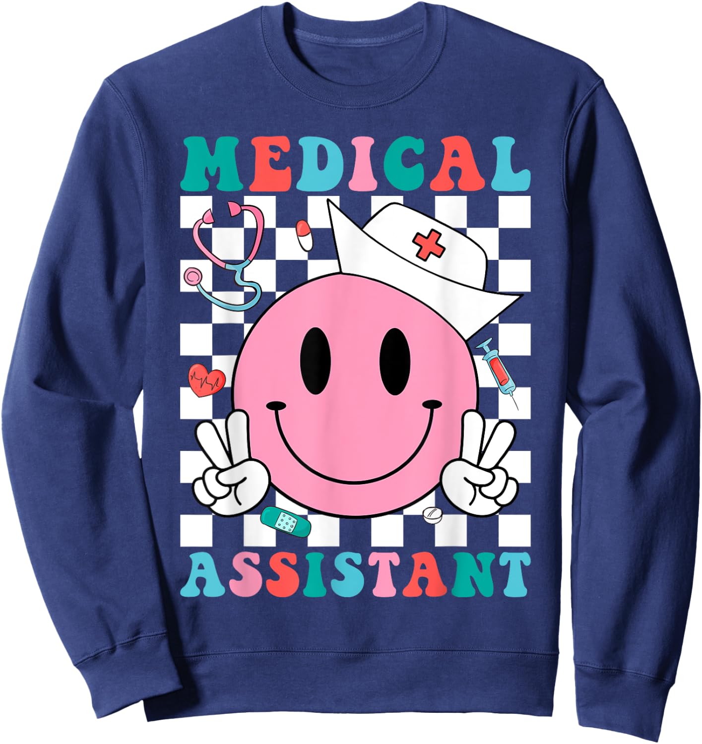 Funny Medical Assistant MA CMA Nursing Doctor Assistant Sweatshirt - Sweatshirt | Navy
