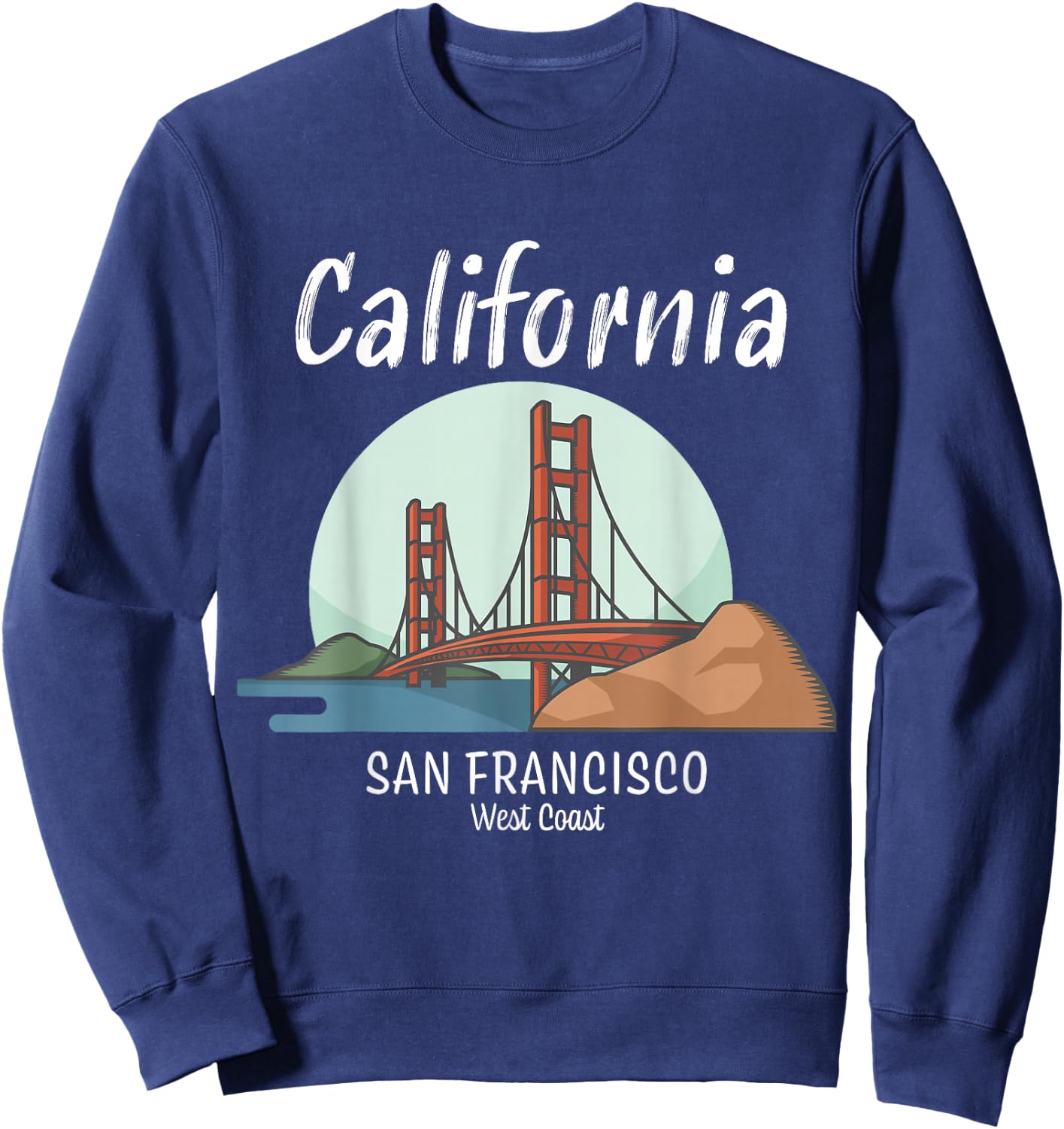Golden Gate Bridge Gift Design | California | San Francisco Sweatshirt - Sweatshirt | Navy