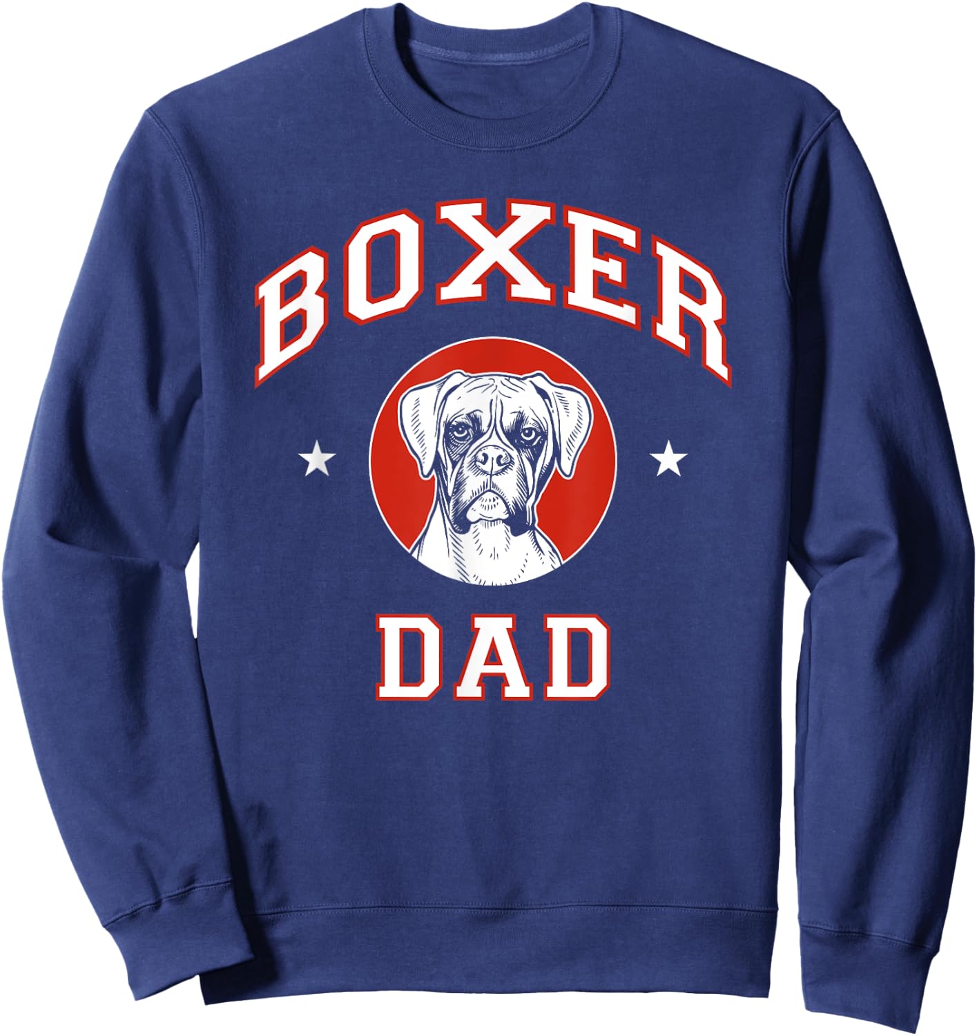 Boxer Dad Dog Father Women Kids Sweatshirt - Sweatshirt | Navy