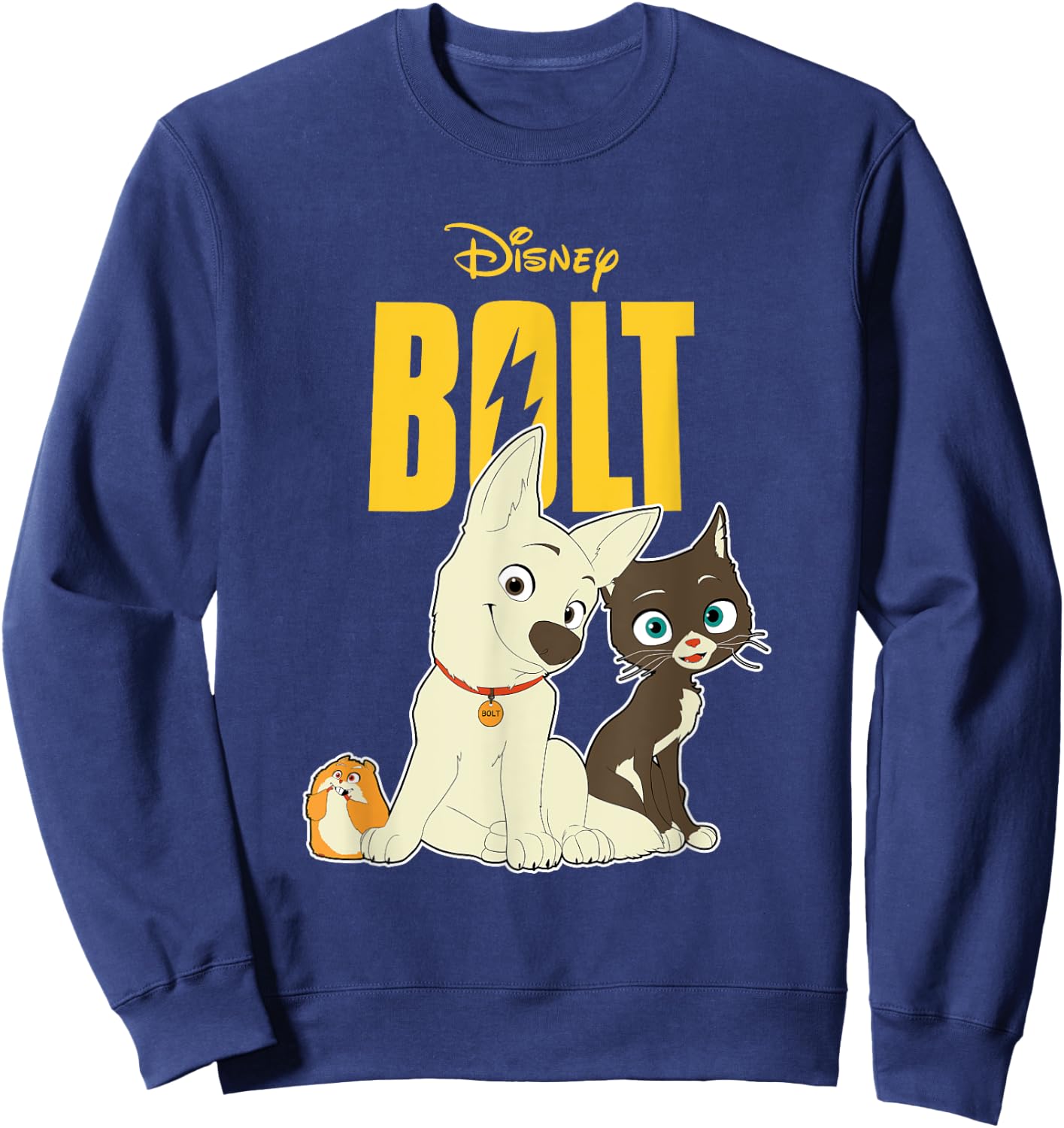 Disney Bolt Mittens & Rhino Best Friend Group Poster Sweatshirt - Sweatshirt | Navy