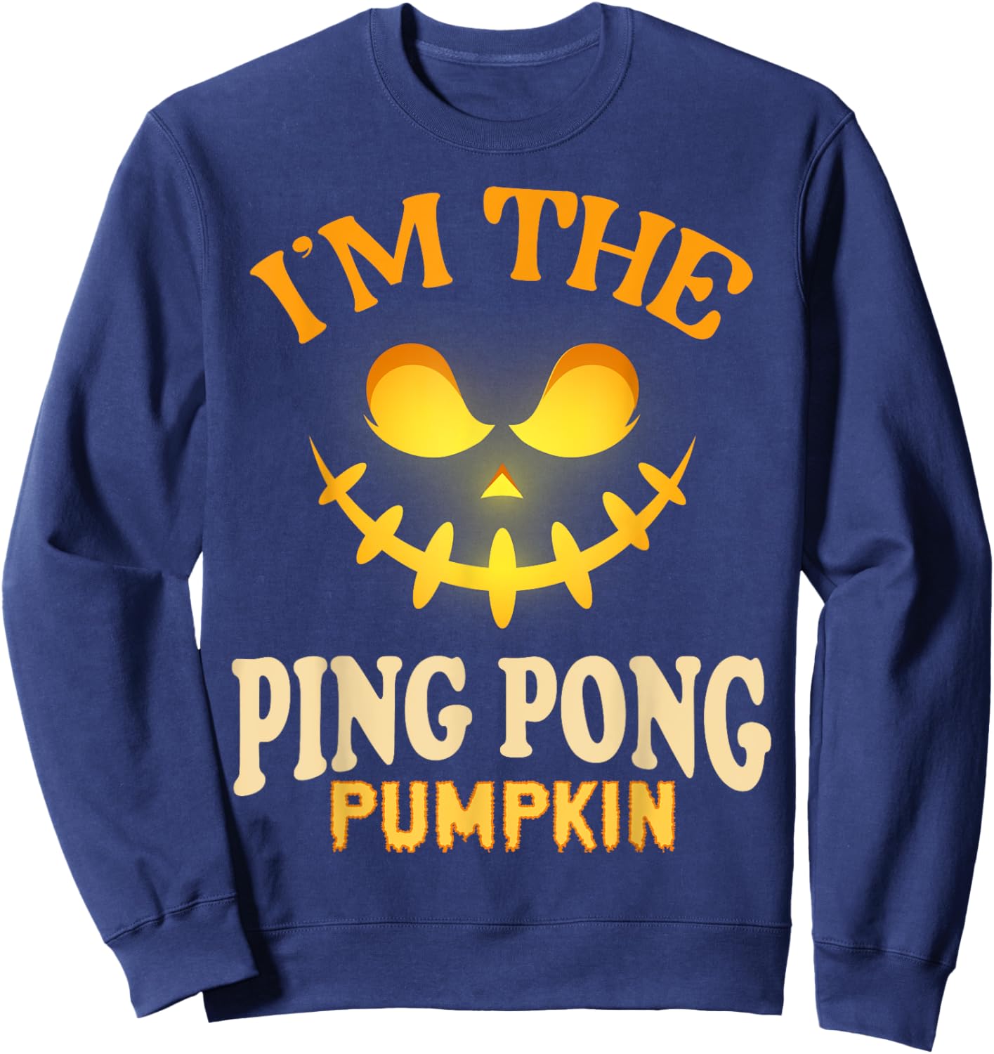 Ping Pong Halloween Pumpkin Matching Costume Sweatshirt - Sweatshirt | Navy