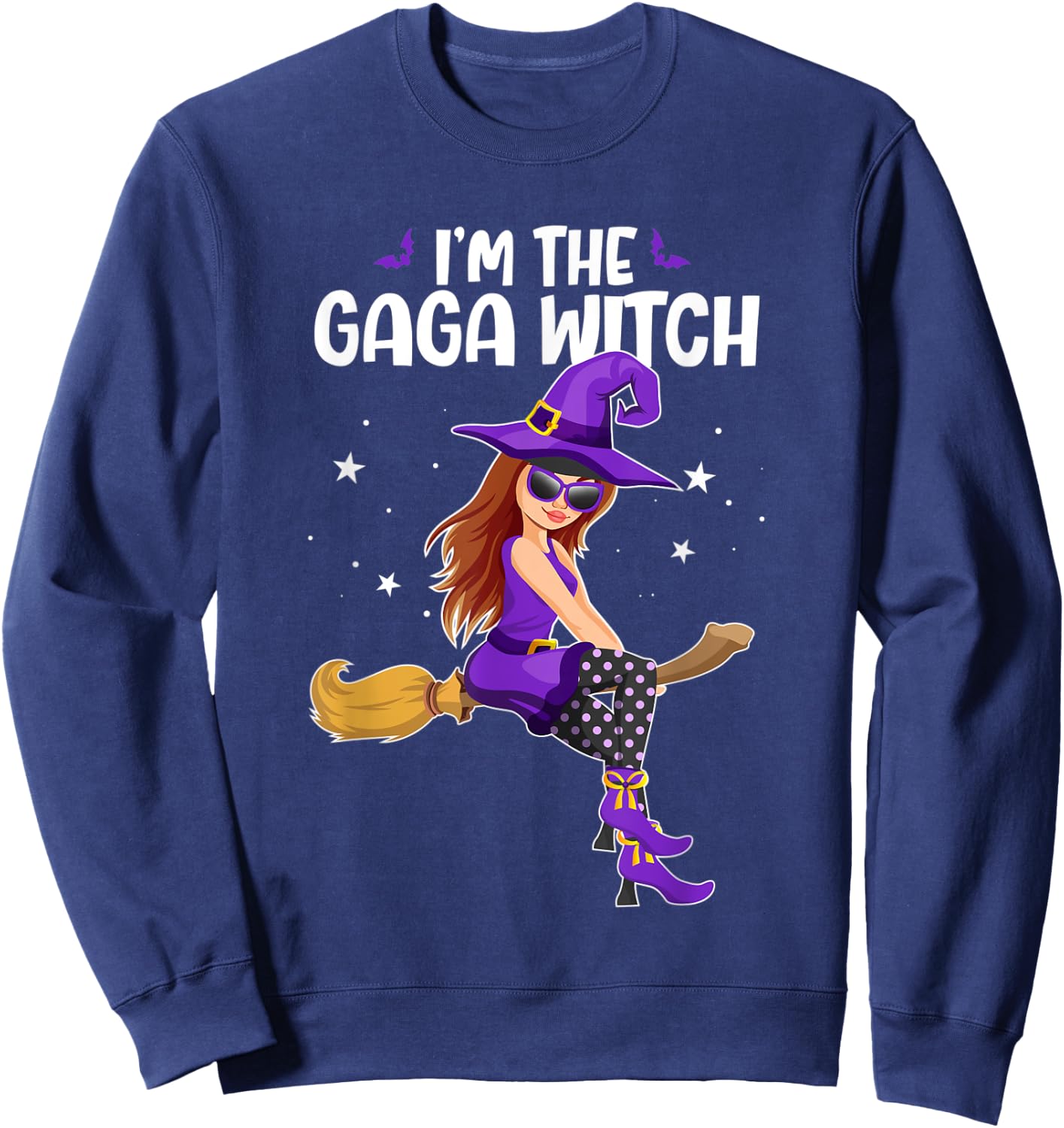 I'm the Gaga Witch Funny Halloween Matching Group Costume Sweatshirt - Sweatshirt | Navy