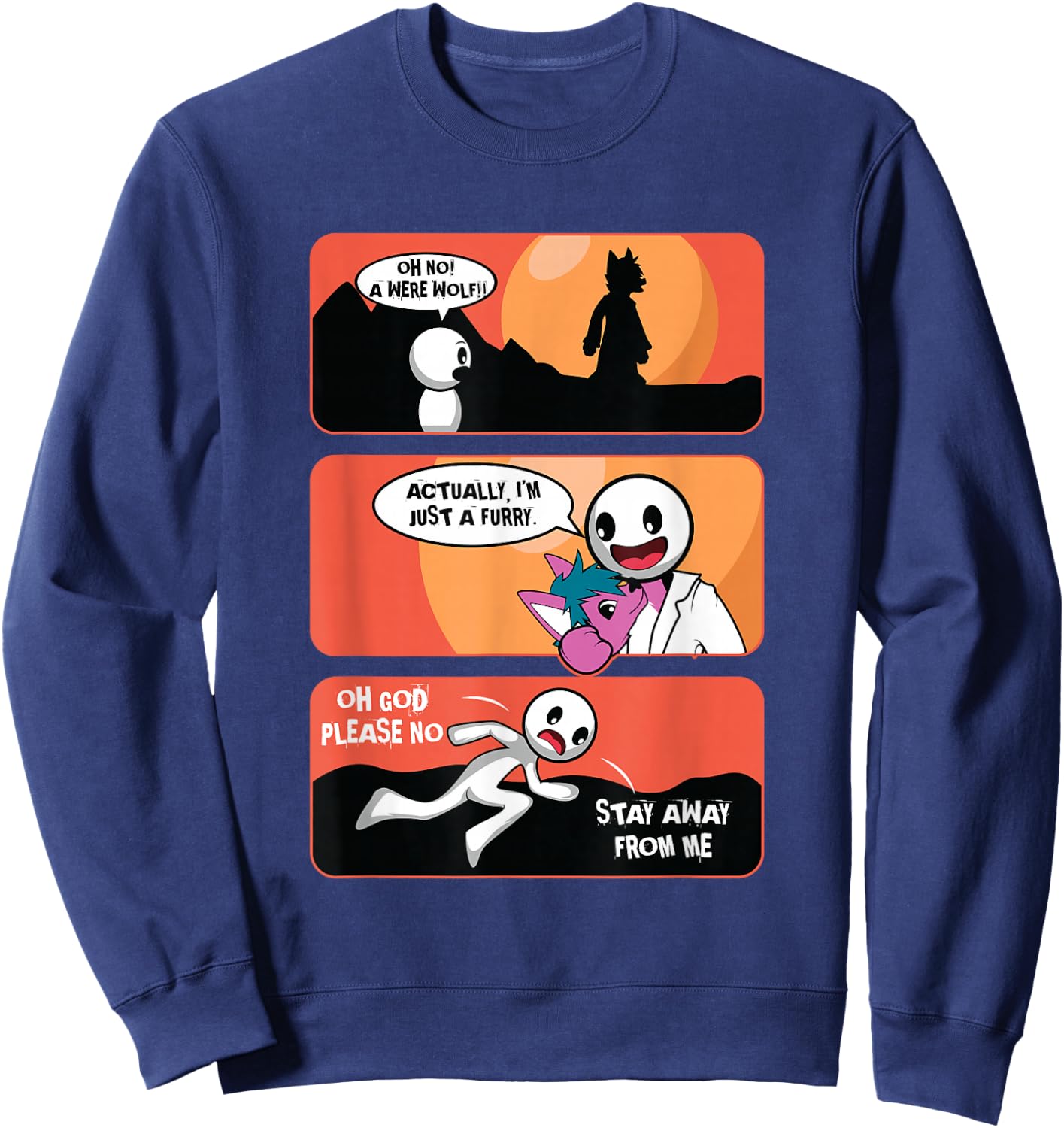 Eigentlich ein Furry Tiere, Haustiere, Tiere -Adults Furry and Nature Love Design Black Small Sweatshirt - Sweatshirt | Navy