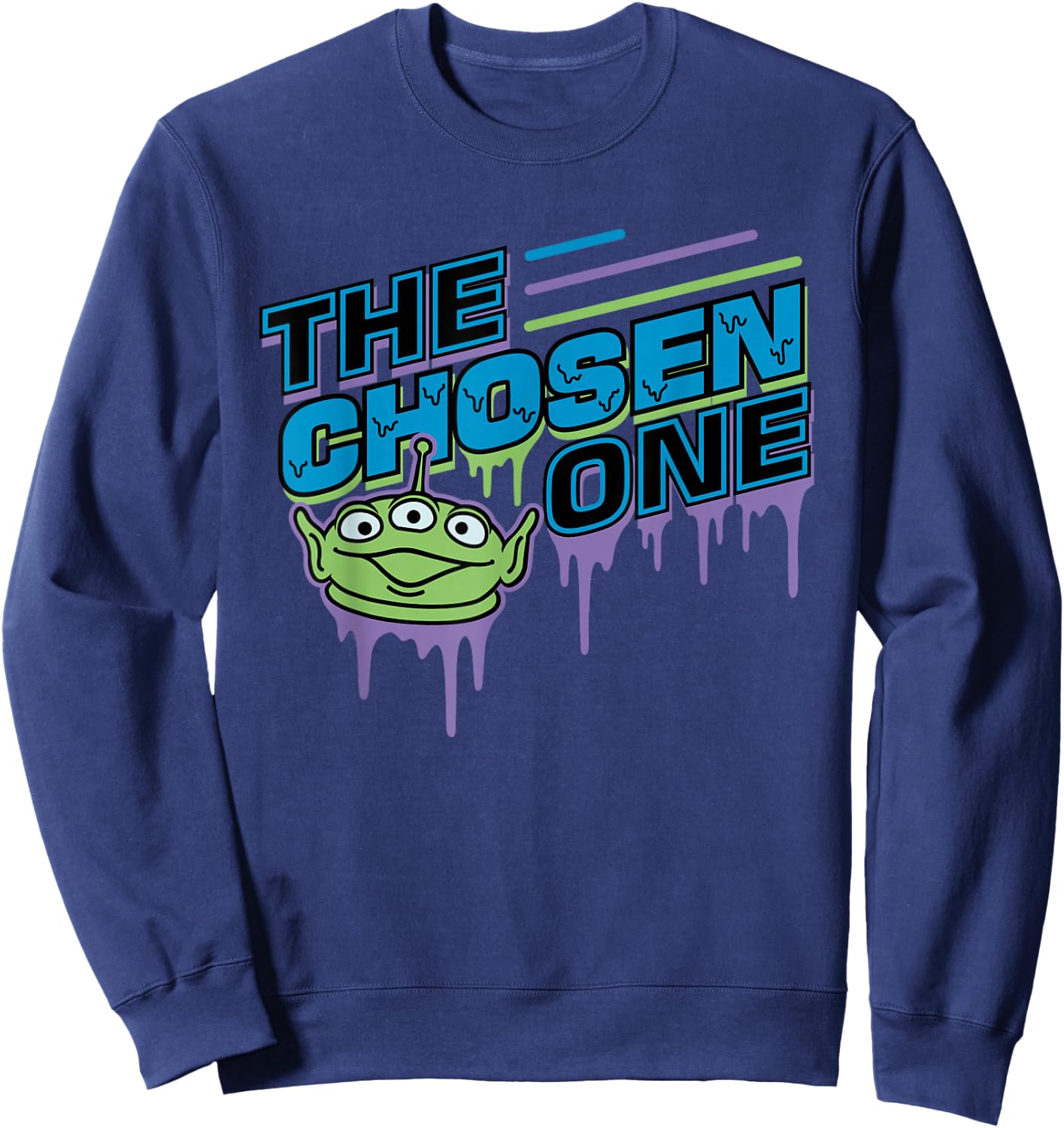Toy Story Alien The Chosen One Melting Letters Sweatshirt - Sweatshirt | Navy