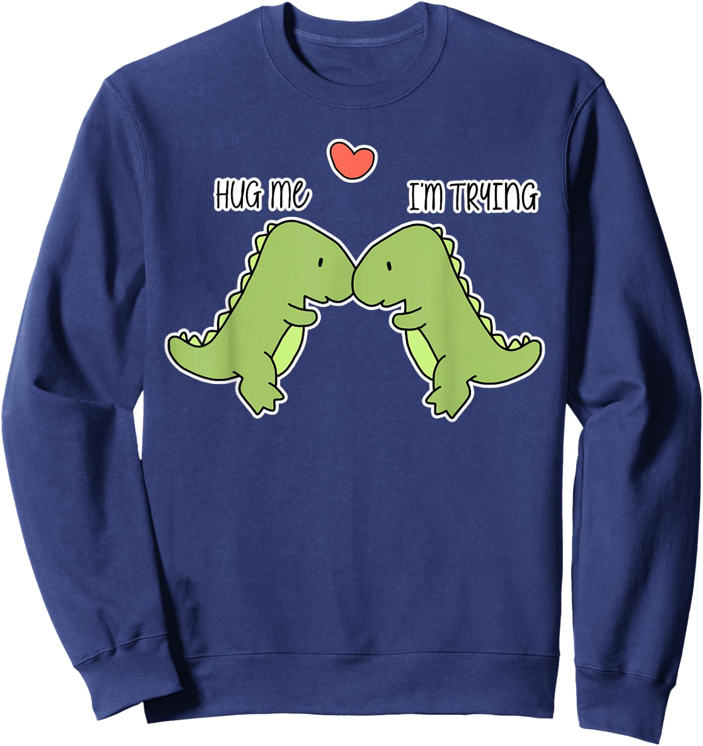 Dinosaur hug me Sweatshirt - Sweatshirt | Navy