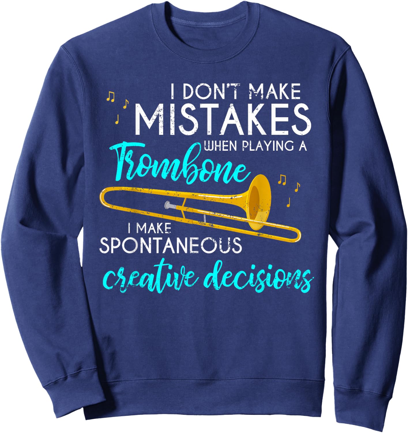 Orchestra Musician Gift Funny Trombone Sweatshirt - Sweatshirt | Navy