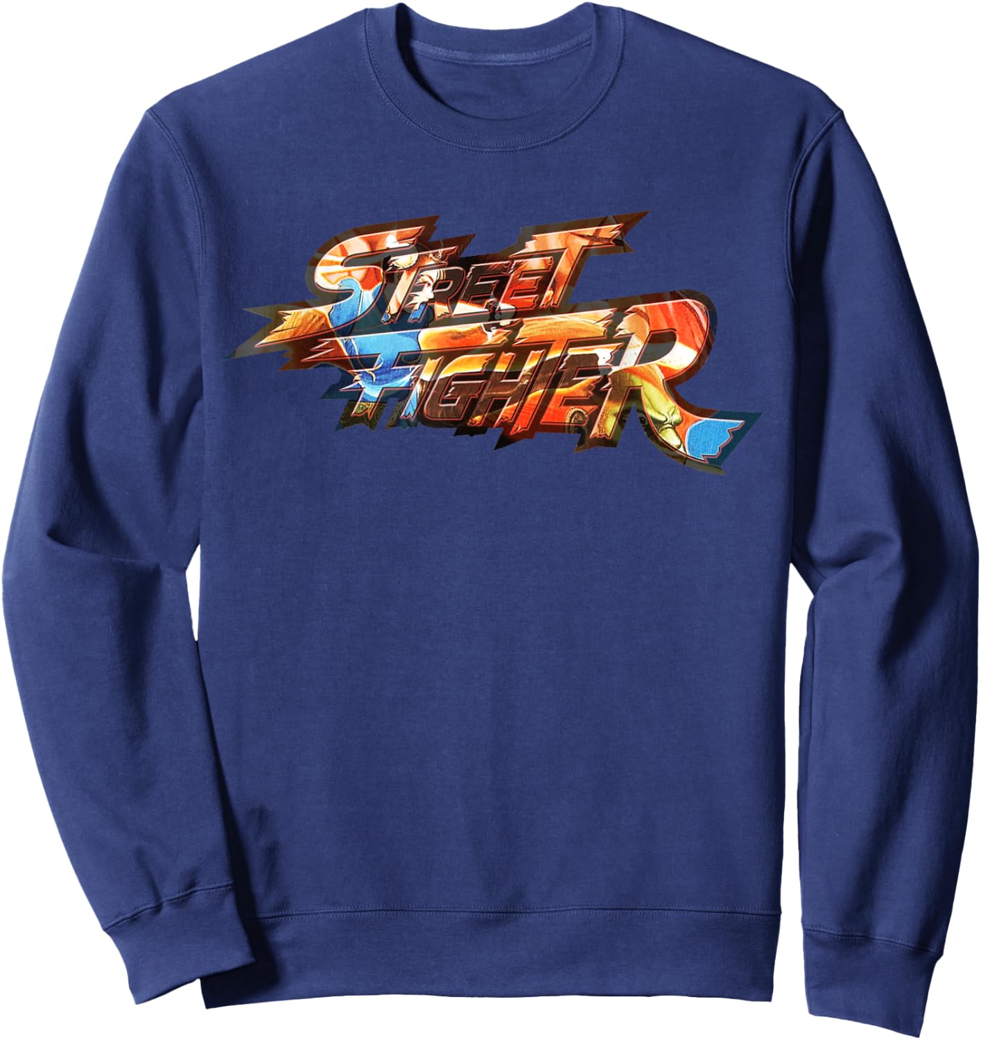 Street Fighter Logo Chun Li Kick Epic Battle Retro Gamer Sweatshirt - Sweatshirt | Navy
